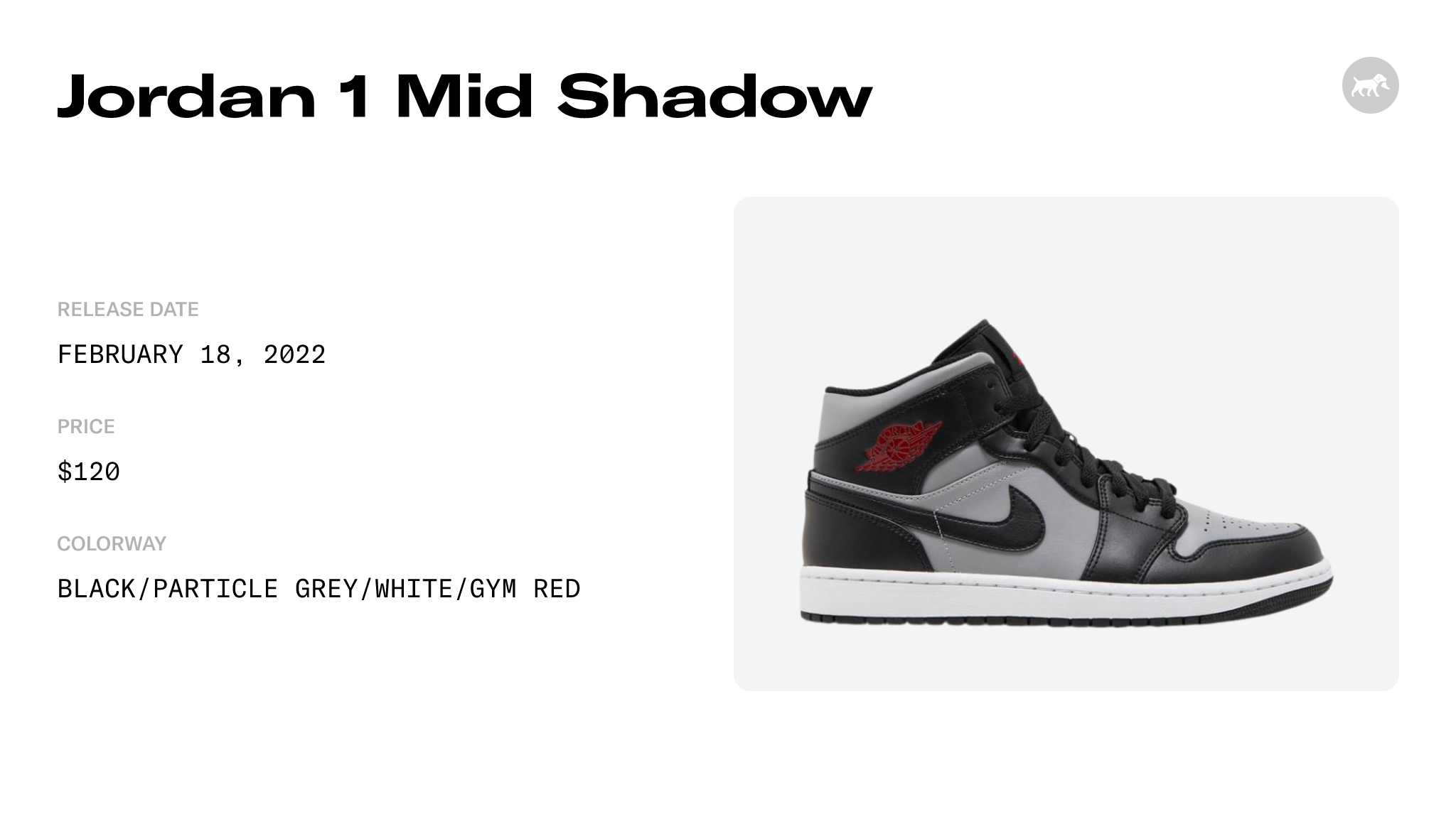 Air Jordan 1 Mid Shadow Red, 554724-096