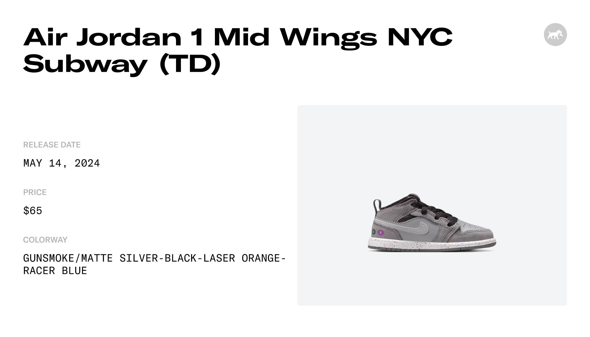 Air Jordan 1 Mid Wings NYC Subway (TD) - FZ1208-001