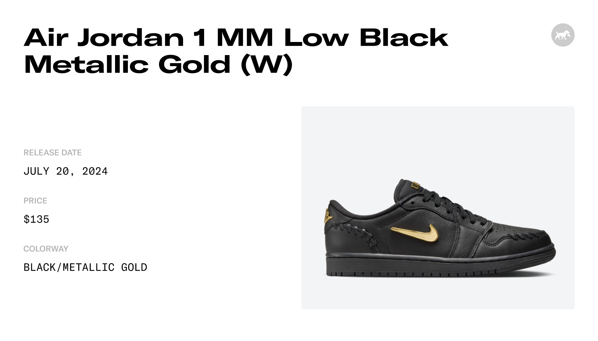 Air Jordan 1 Mm Low Black Metallic Gold (w) - Fn5032-007