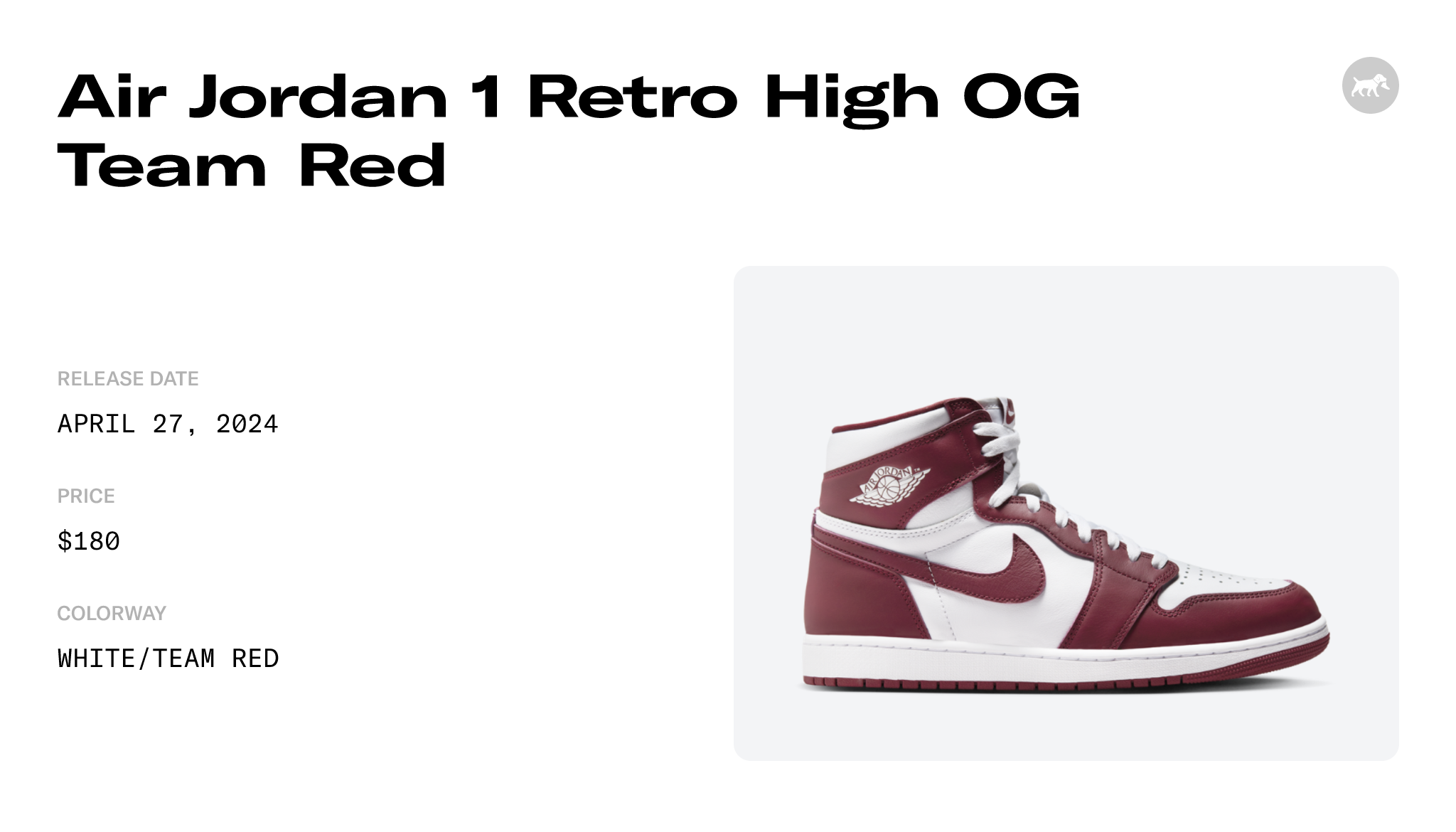 Air Jordan 1 Retro High OG Team Red - DZ5485-160 Raffles and Release Date