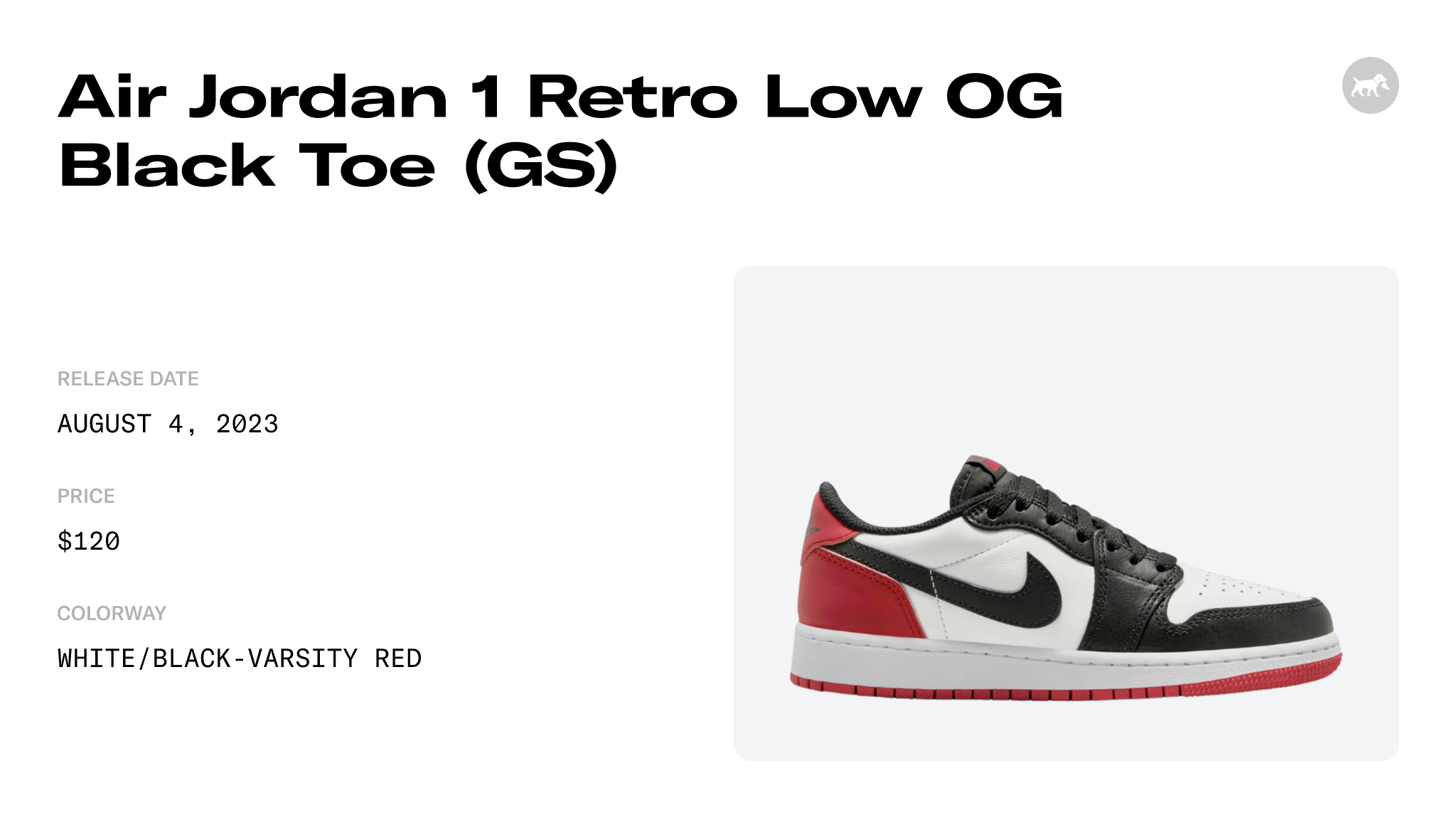 Jordan 1 Retro Low OG Black Toe (2023)
