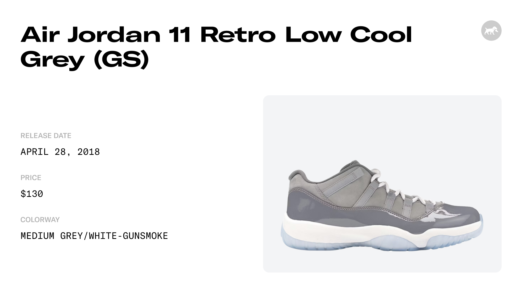 Air Jordan 11 Retro Low Cool Grey (GS) - 528896-003 Raffles and Release Date