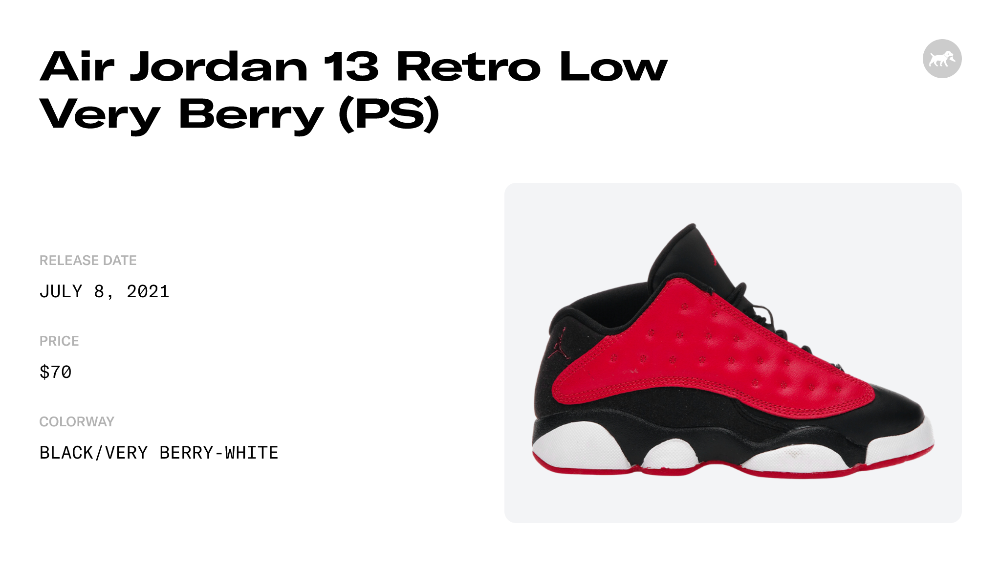 Jordan 13 Retro Low Very Berry (GS) Kids' - DA8019-061 - US