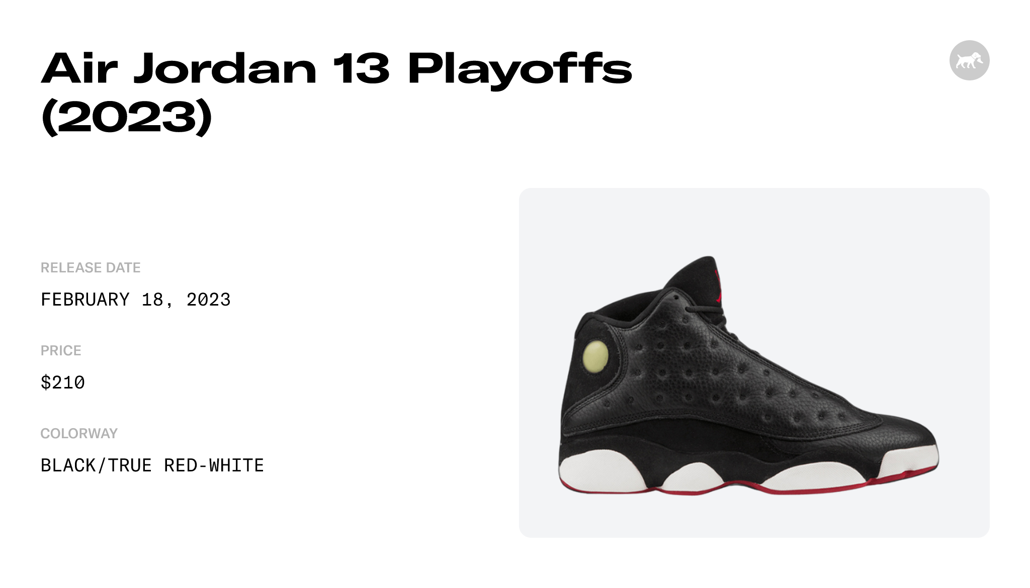 Air Jordan 13 Retro Playoffs 2023 Black Red White Men AJ13 Shoes 414571-062