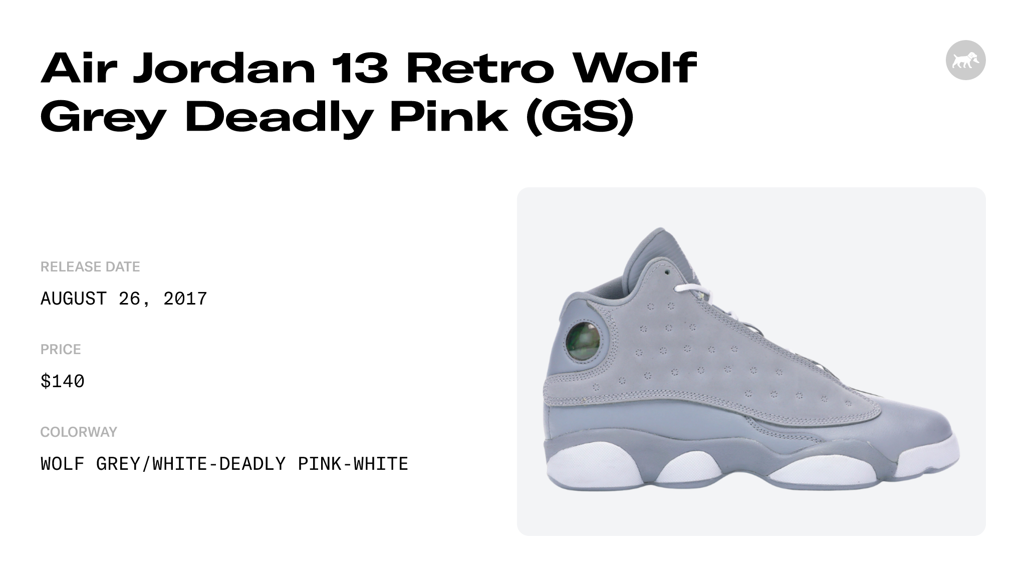 Air Jordan 13 Wolf Grey GS Release Date 439358-018