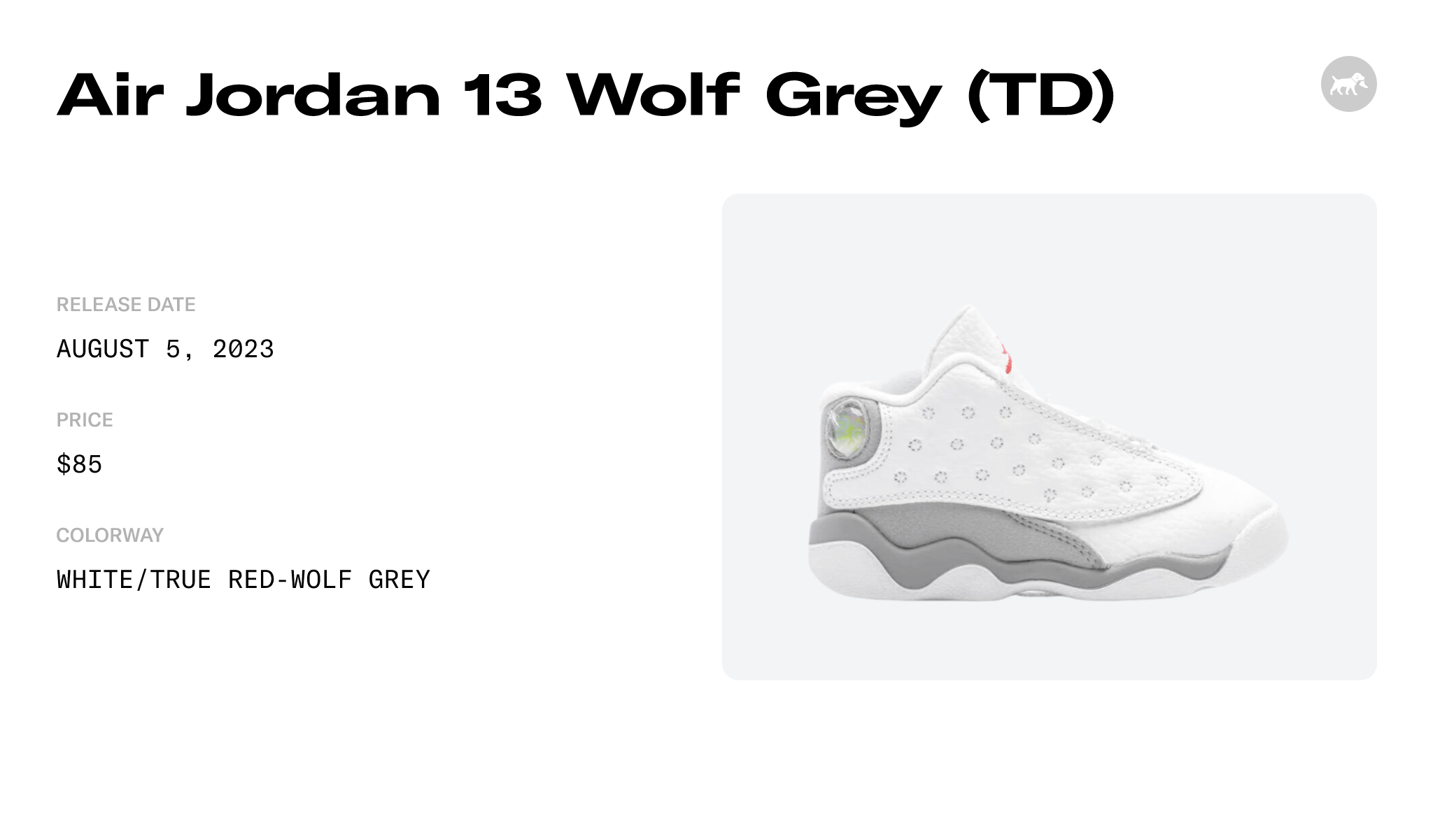 Air Jordan 13 Wolf Grey/Red 2023 Release Date