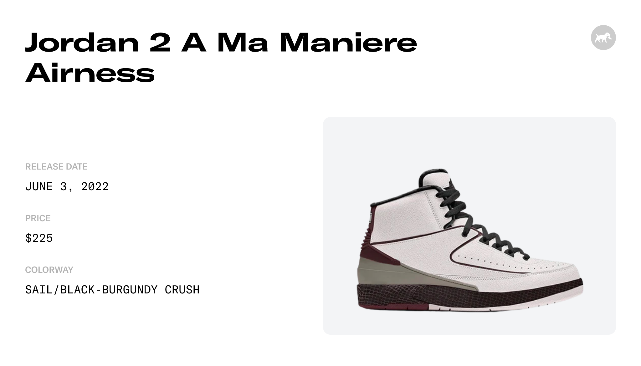 Jordan 2 A Ma Maniere Airness - DO7216-100 Raffles