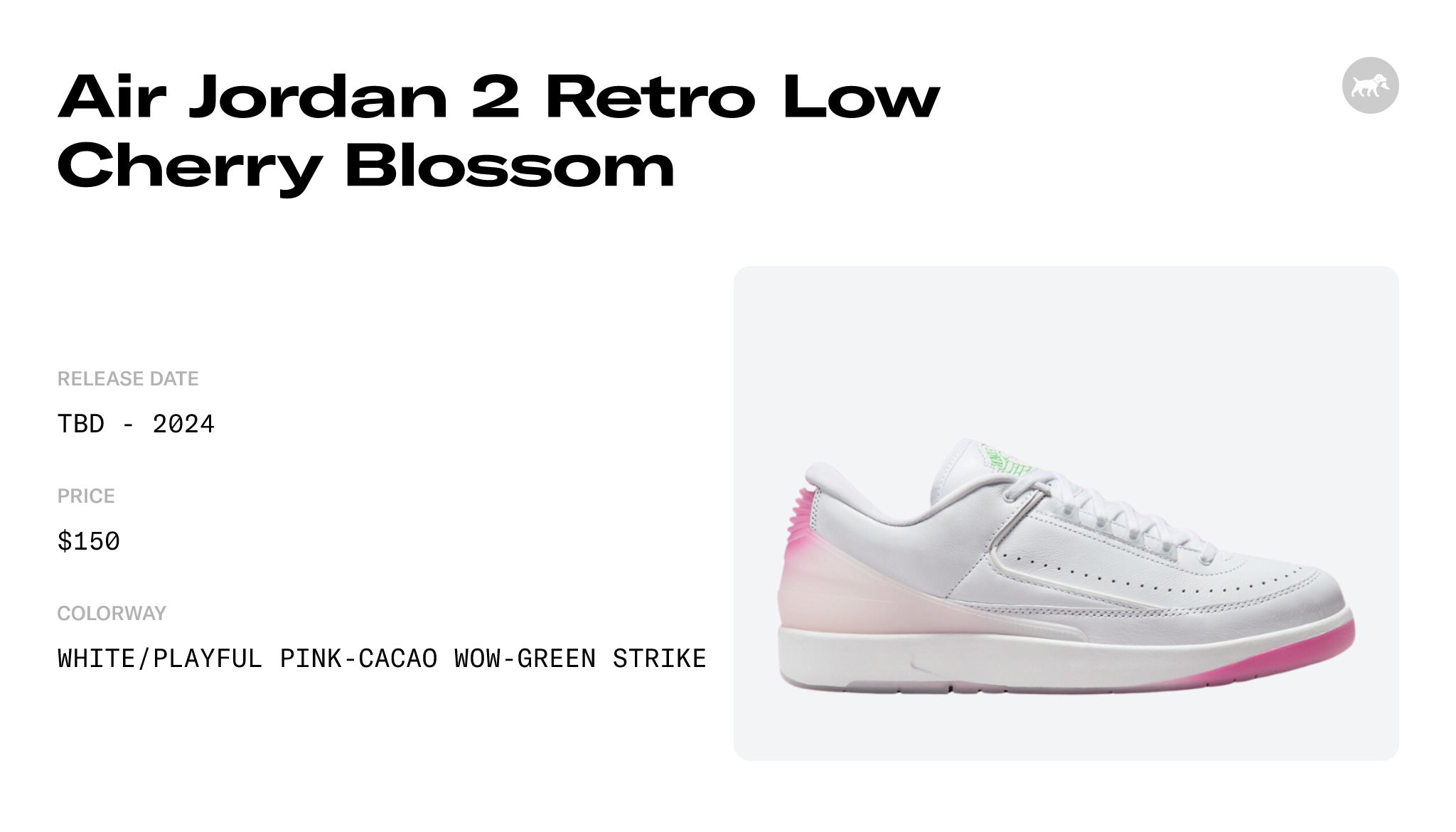 Air Jordan 2 Retro Low Cherry Blossom - FQ3228-100 Raffles and 