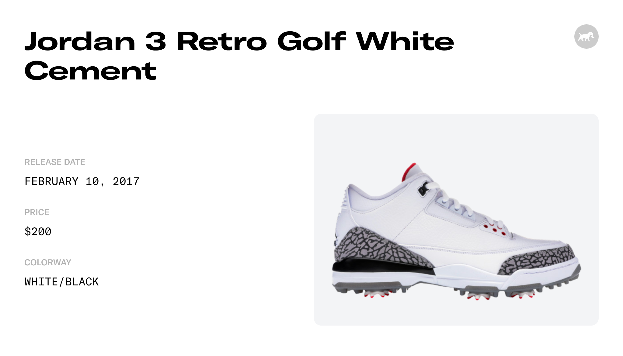 Jordan 3 retro sales golf white cement