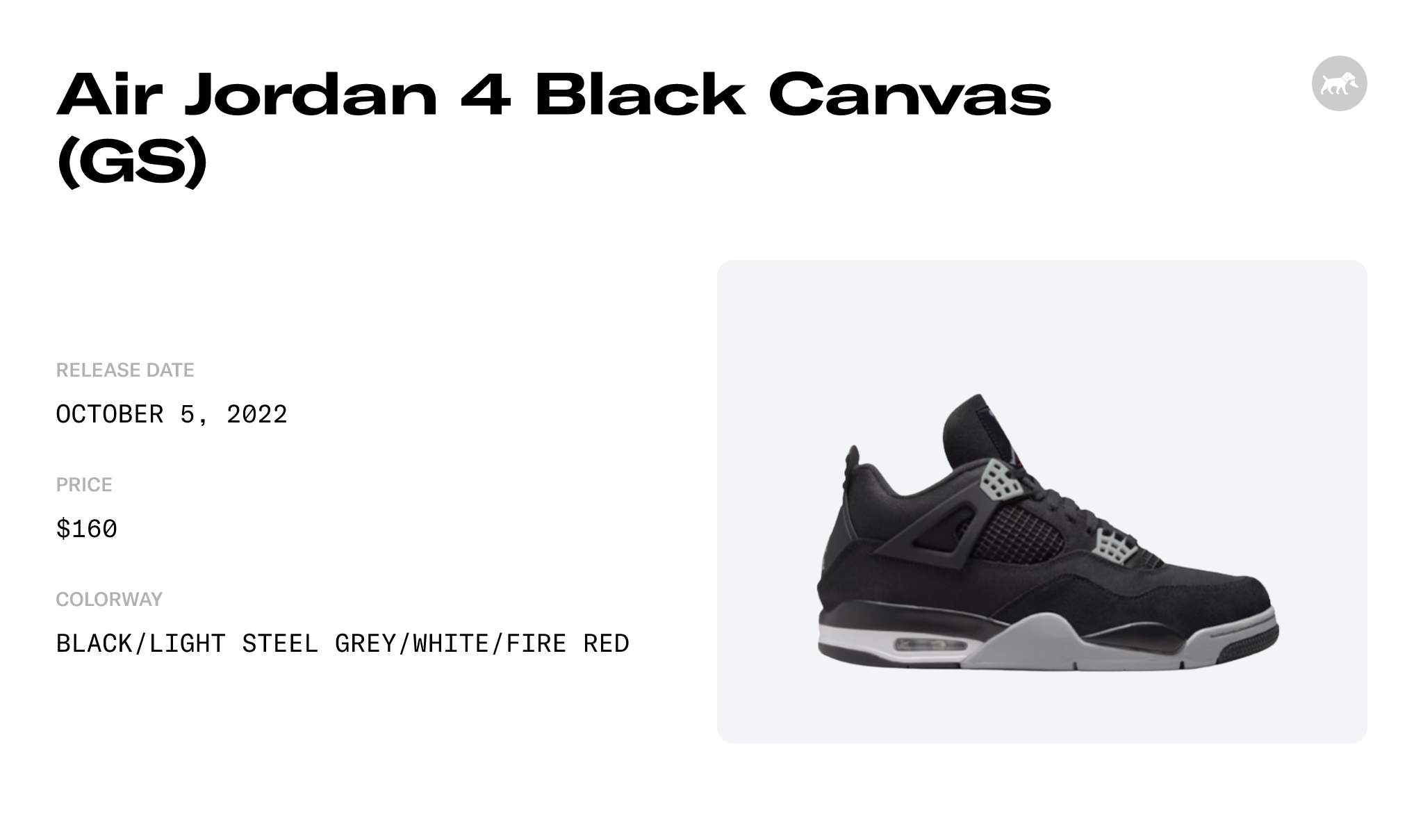 Buy Air Jordan 4 Retro SE GS 'Black Canvas' - DV0553 006