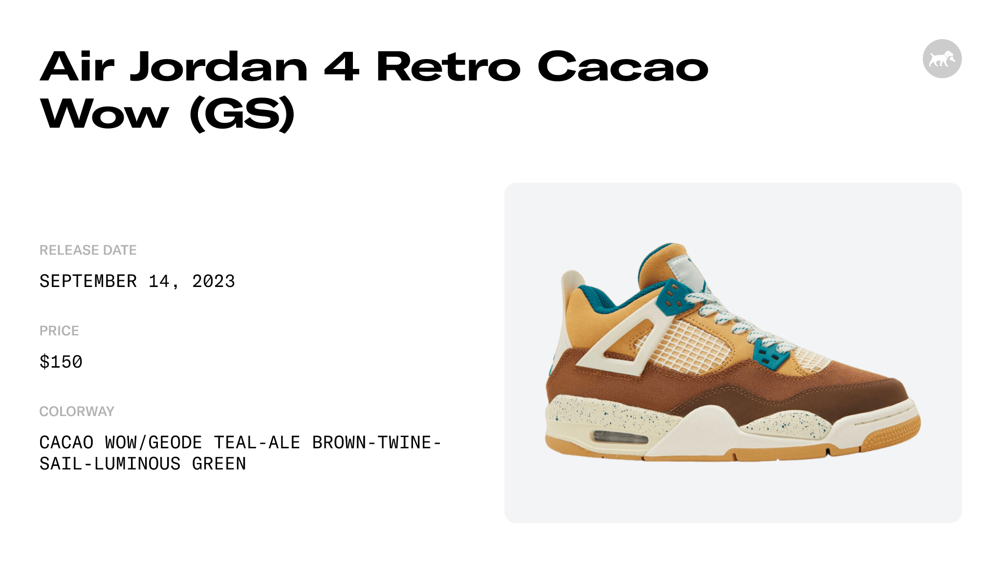 Buy Air Jordan 4 Retro GS 'Cacao Wow' - FB2214 200