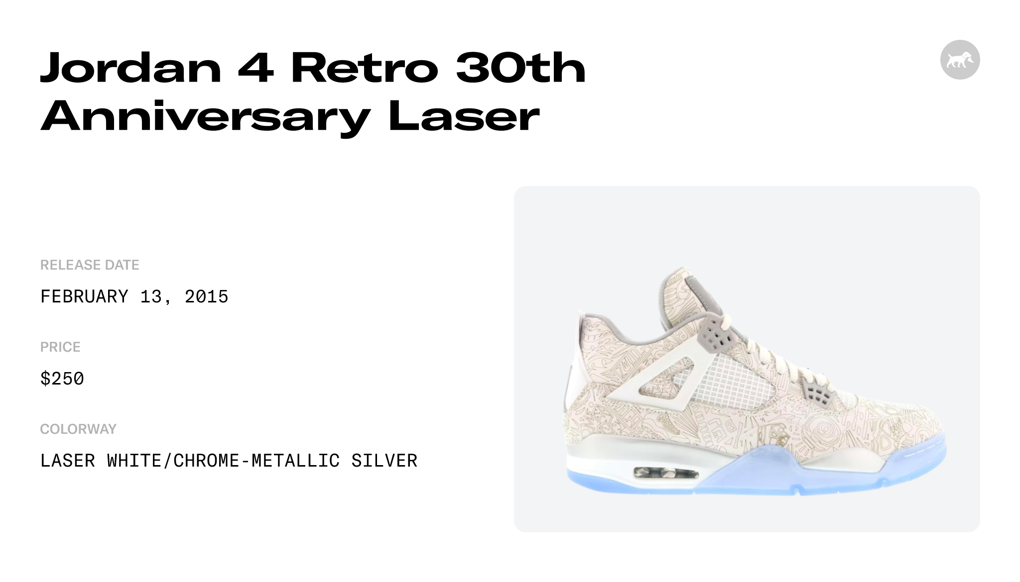 Jordan 4 retro 30th hotsell anniversary laser