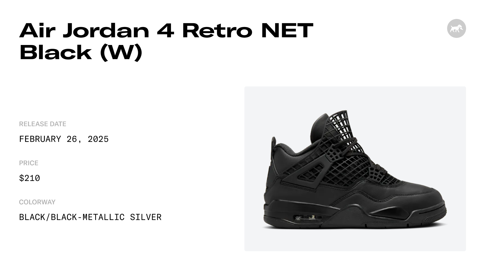 Air Jordan 4 Retro Net Black (w) - Fn7251-001 Release Info