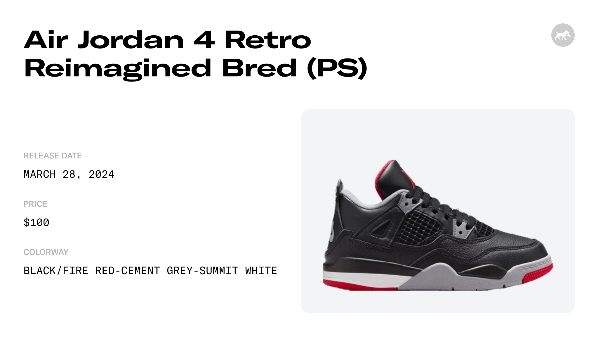 Air Jordan 4 Retro Reimagined Bred (PS) - BQ7669-006 Raffles and Release  Date