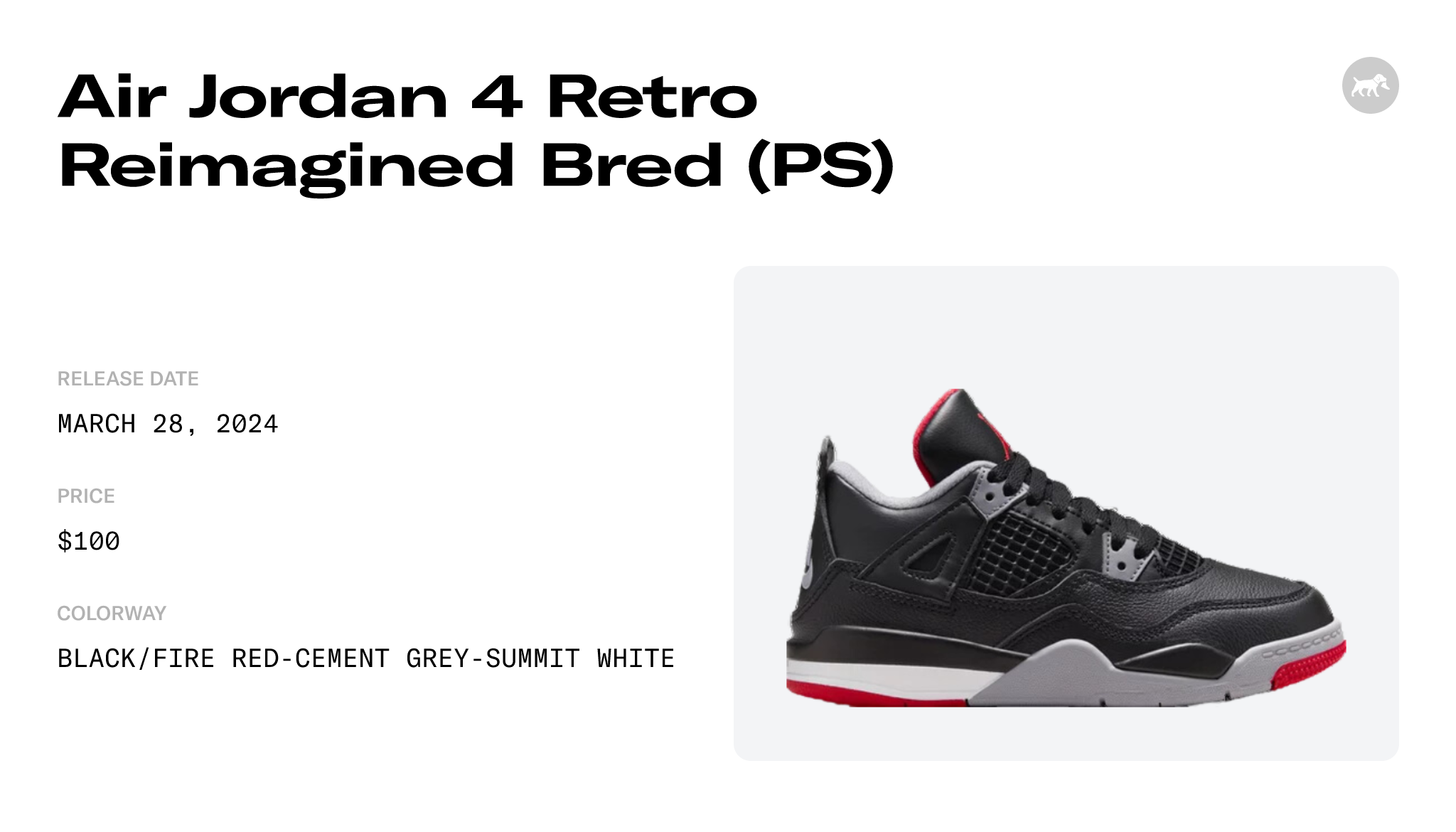 Jordan 4 outlet bred ps