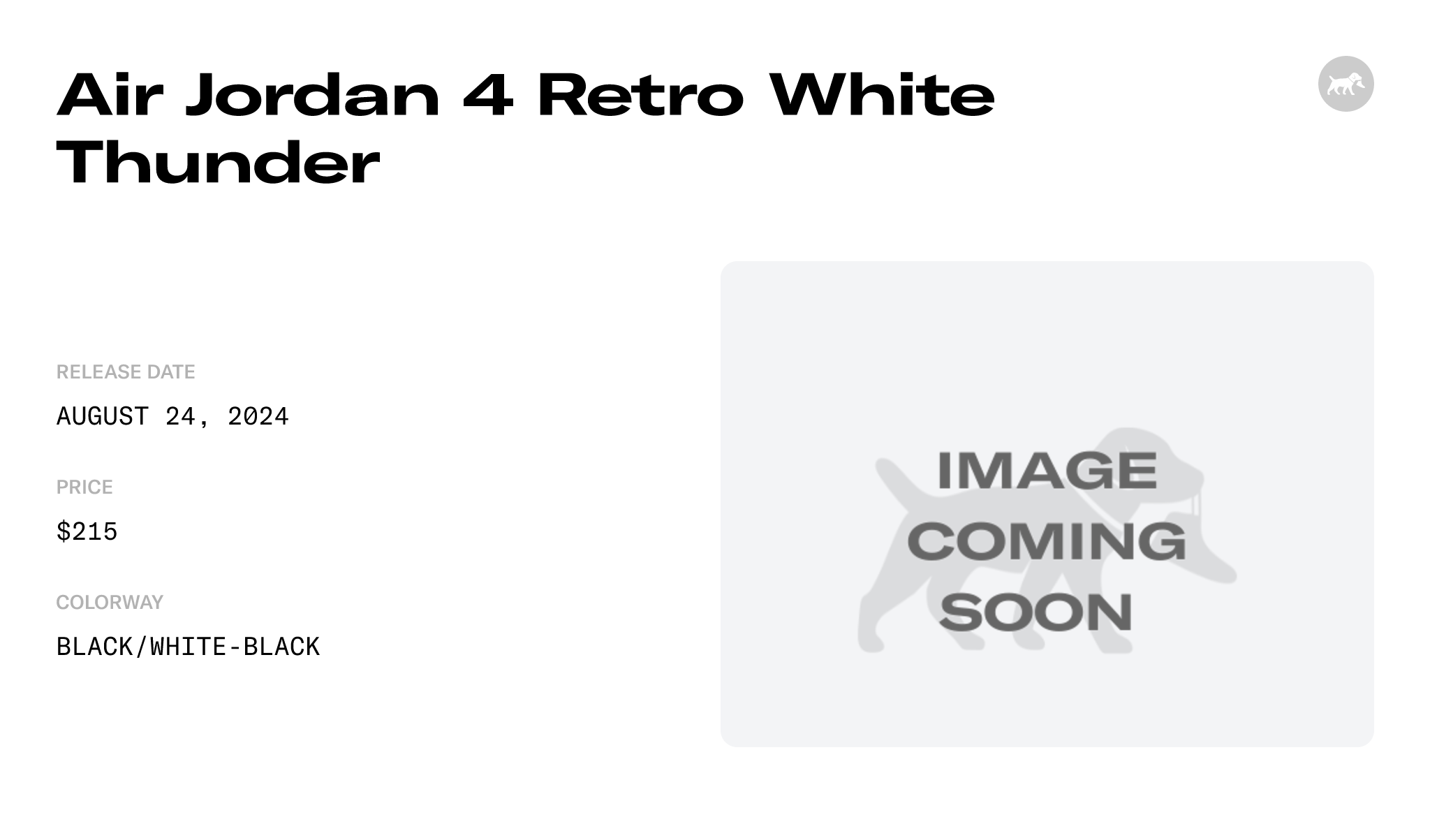 The Air Jordan 4 White Thunder Releases Fall 2024