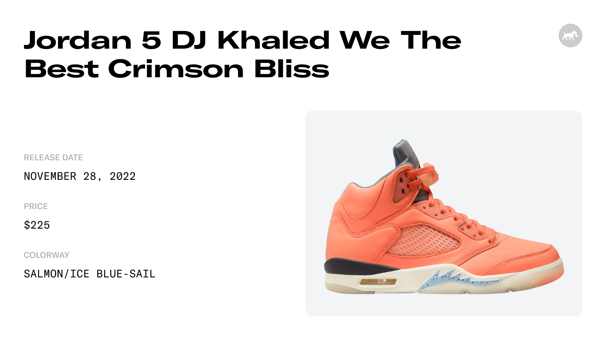 Jordan Mens Air 5 Retro DV4982 641 DJ Khaled - Crimson Bliss - Size 4.5