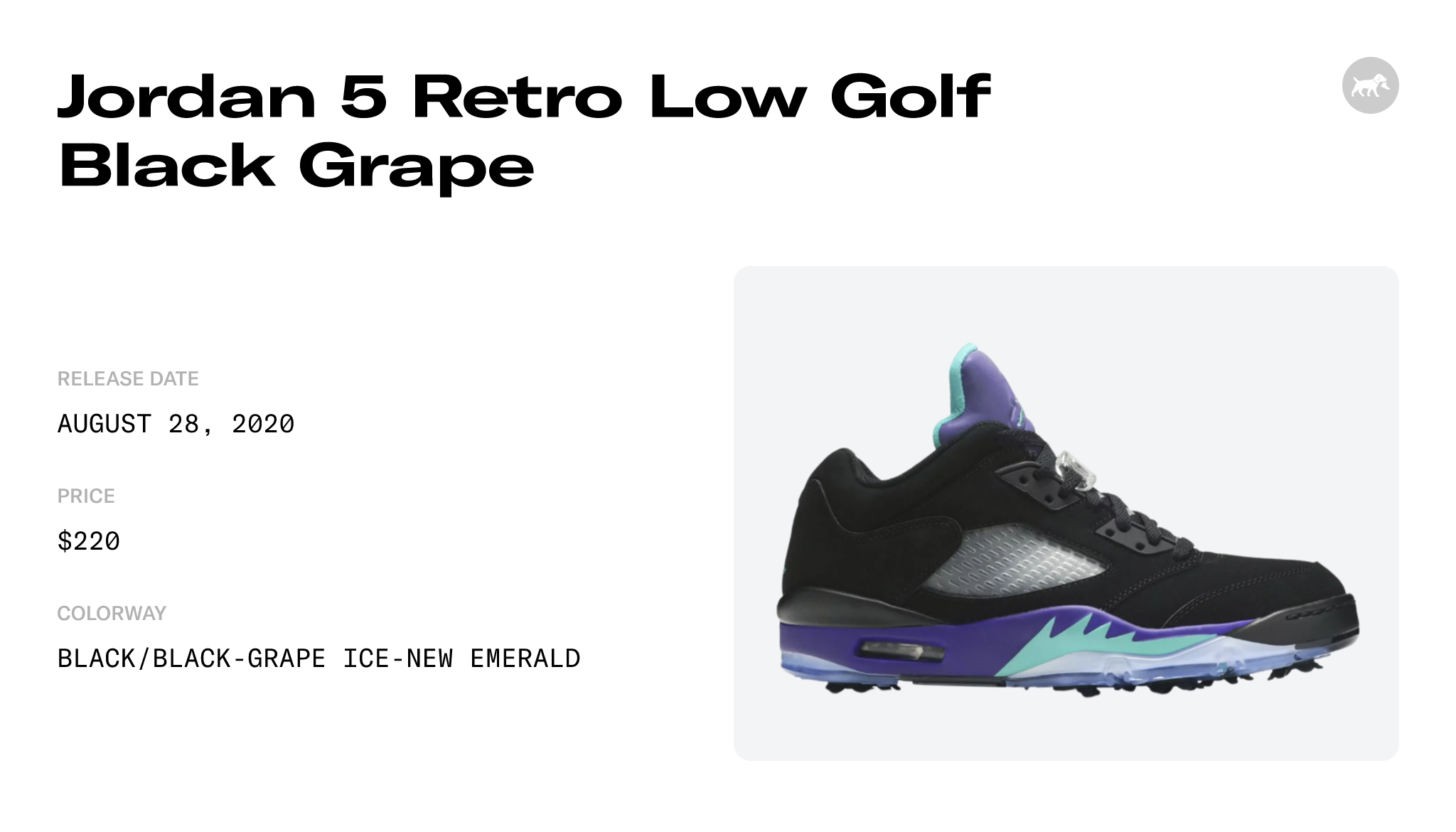 Jordan 5 Retro Low Golf Black Grape - CU4523-001 Raffles and