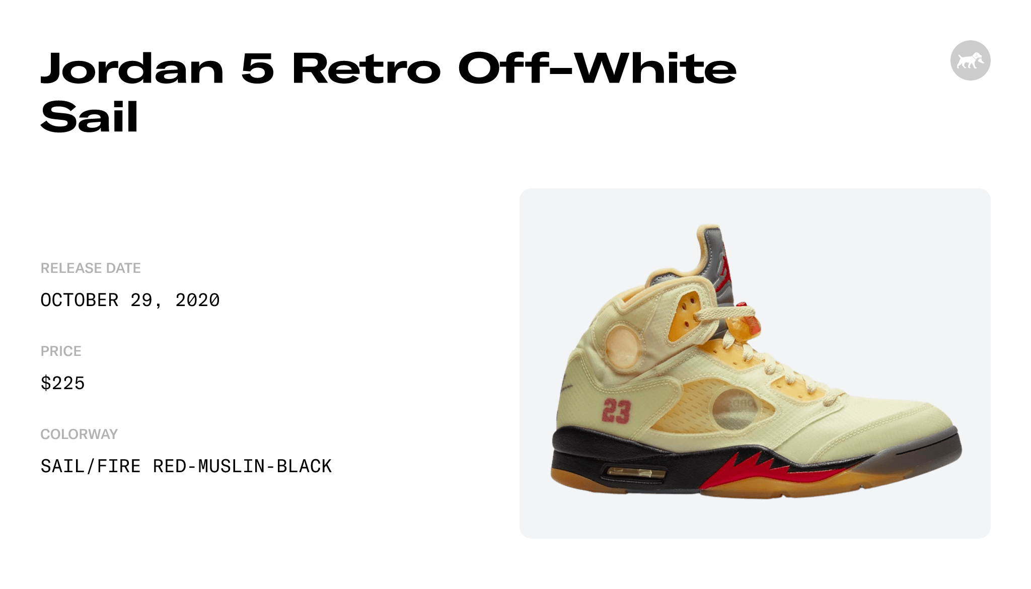 Off-White™ x Air Jordan 5 Sail Retro SP Release Date