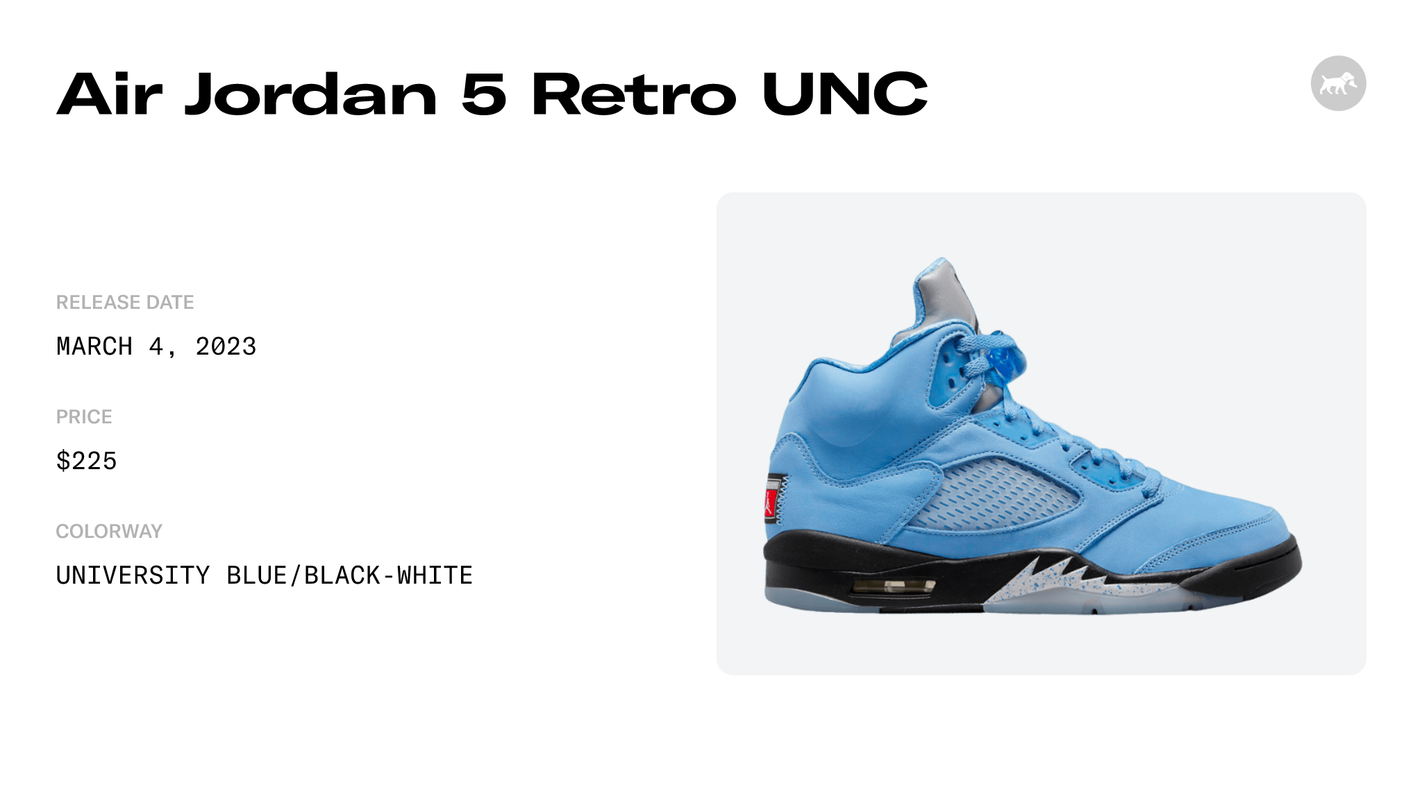 Air Jordan 5 'UNC' Release Date