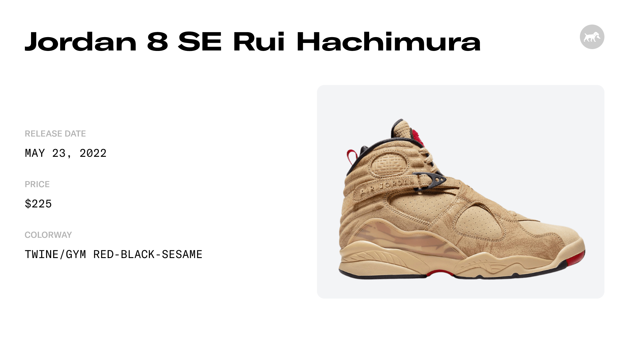 Jordan 8 SE Rui Hachimura - DO2496-700 Raffles and Release Date