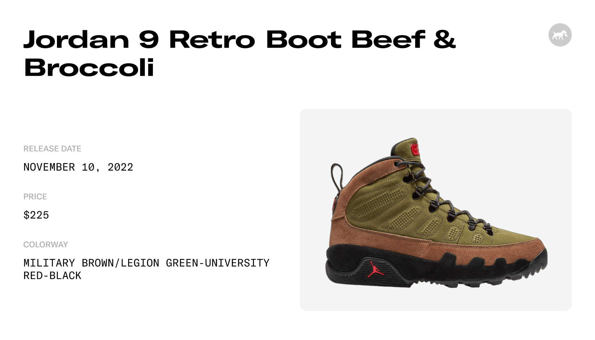 Jordan 9 beef hotsell and broccoli release date