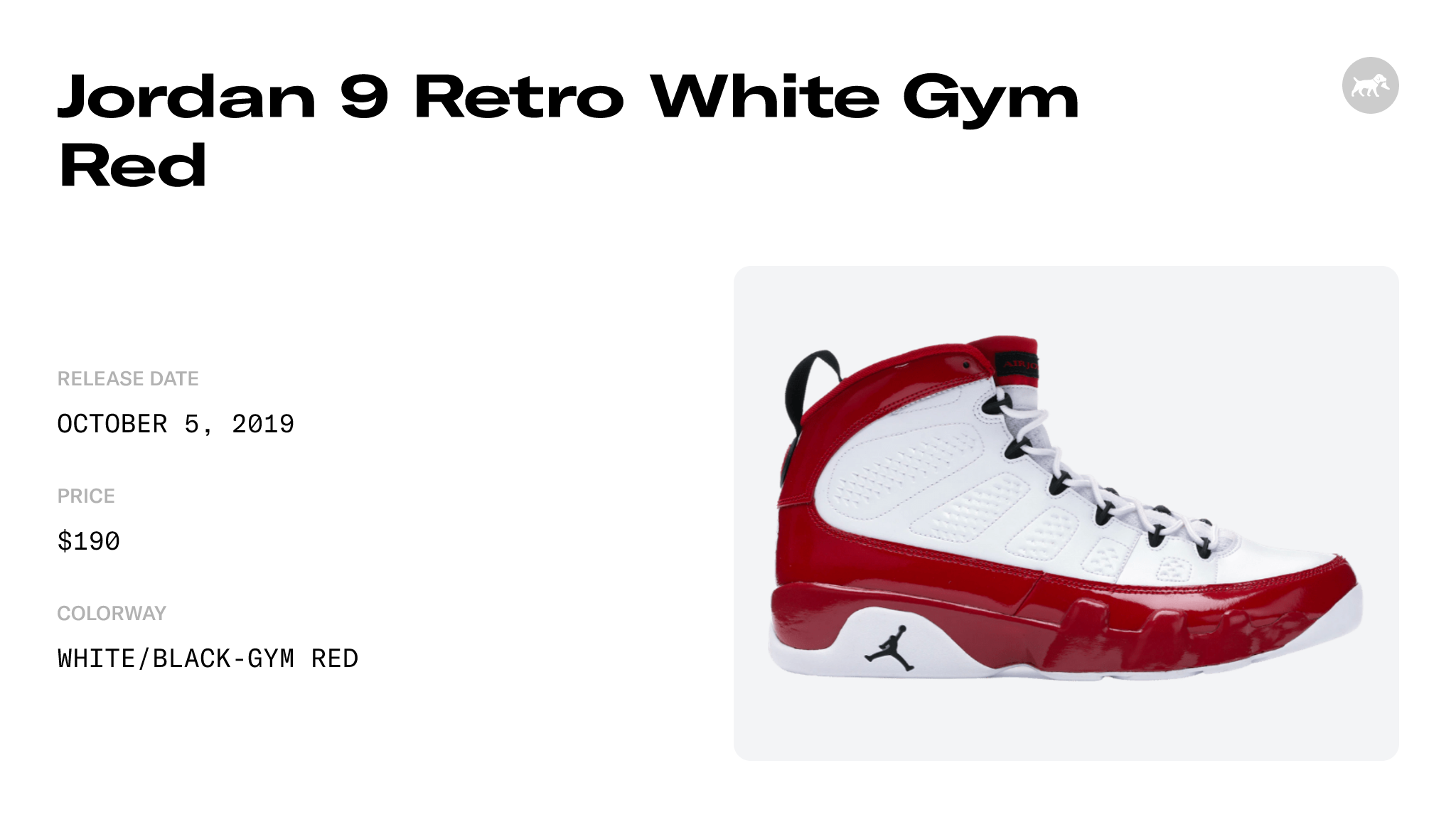 Jordan 9 Retro White Gym Red 302370 160 Raffles Where to Buy