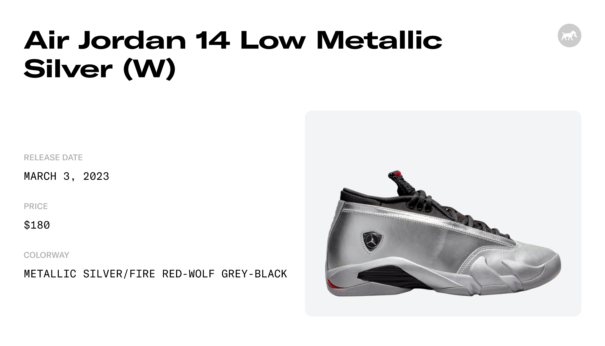 Air Jordan 14 Low WMNS Metallic Silver