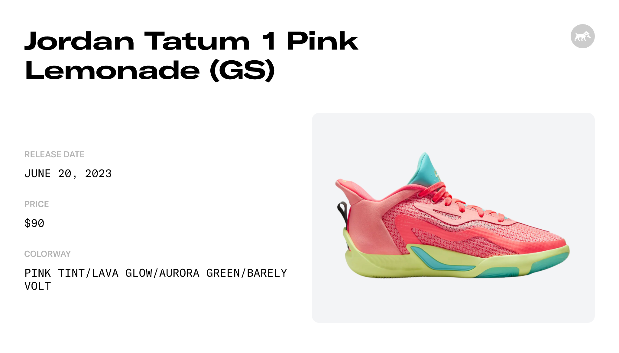 GS) Air Jordan Tatum 1 'Pink Lemonade' DX5359-600 - KICKS CREW