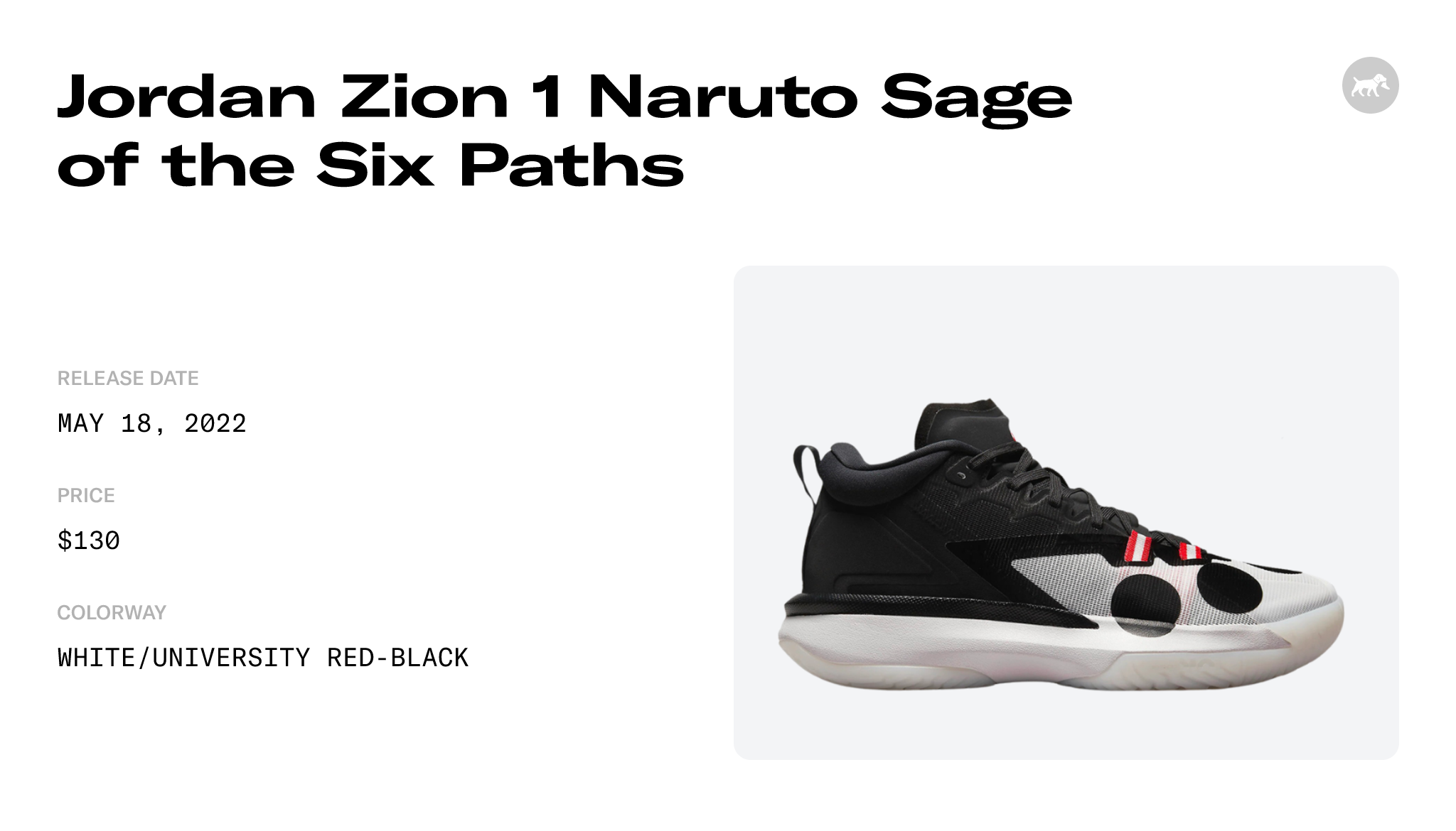 Jordan Zion 1 Naruto Sage of the Six Paths - DQ4706-160 Raffles