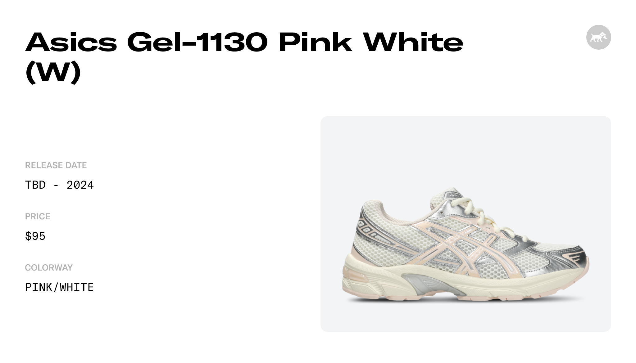 Asics Gel-1130 Pink White (W) Raffles and Release Date