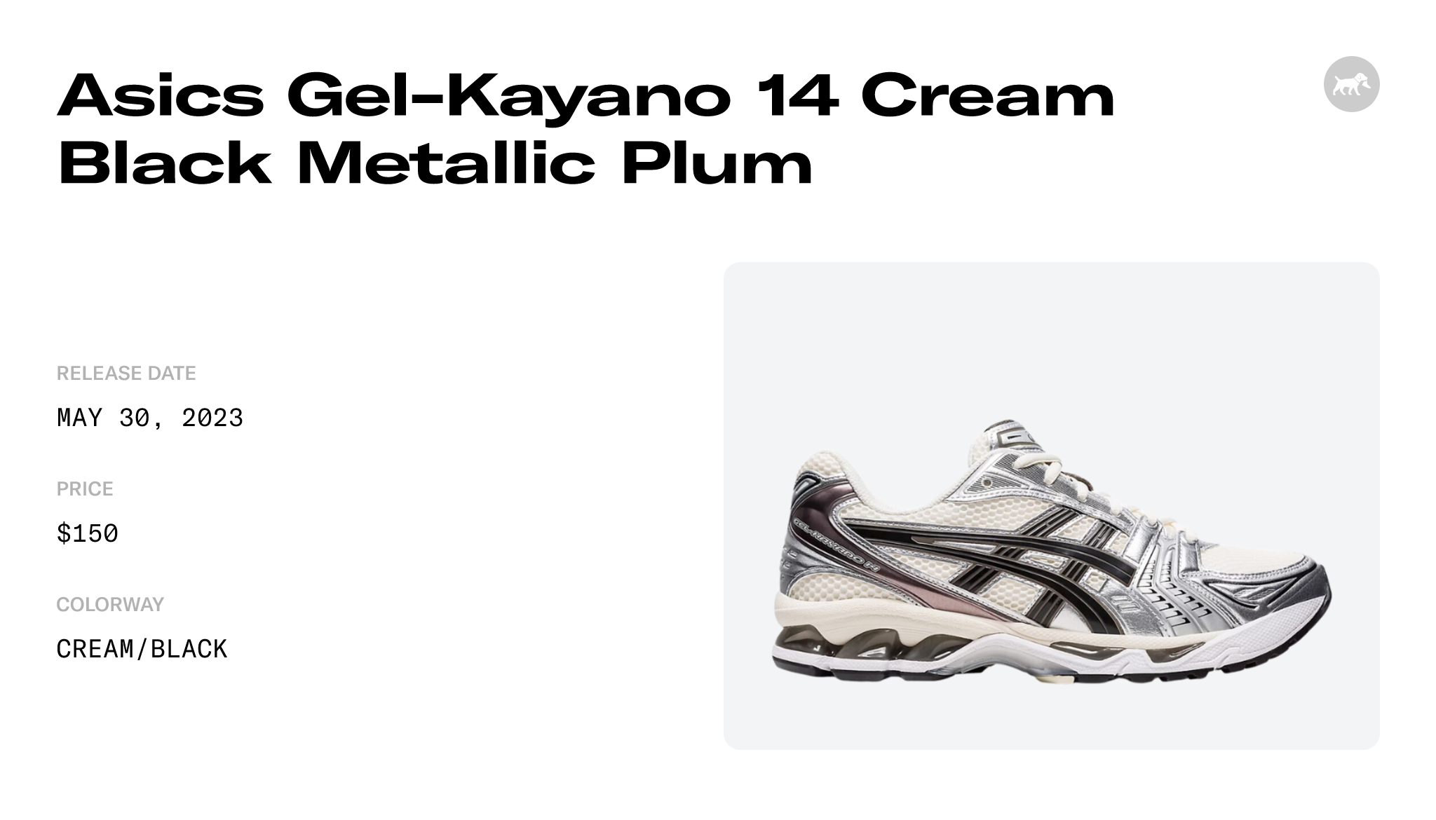 ASICS GEL-KAYANO 14 Cream/Black 1201A019-108 Release Info
