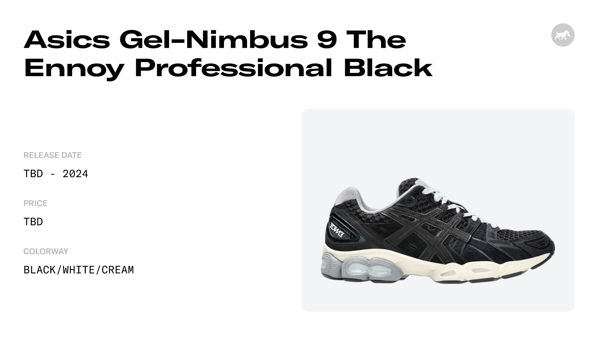 Asics Gel-Nimbus 9 The Ennoy Professional Black Raffles and