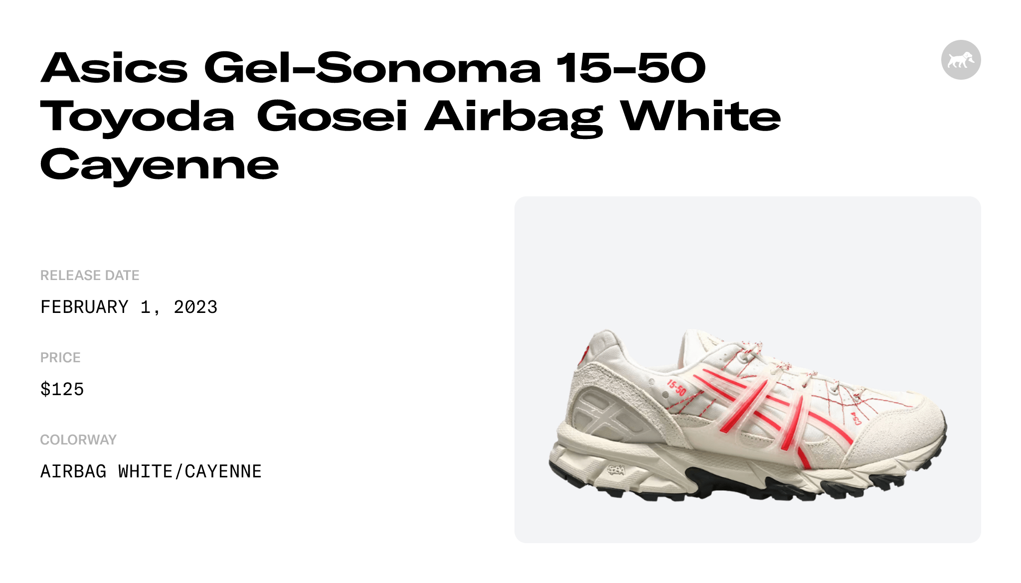 Asics Gel-Sonoma 15-50 Toyoda Gosei Airbag White Cayenne
