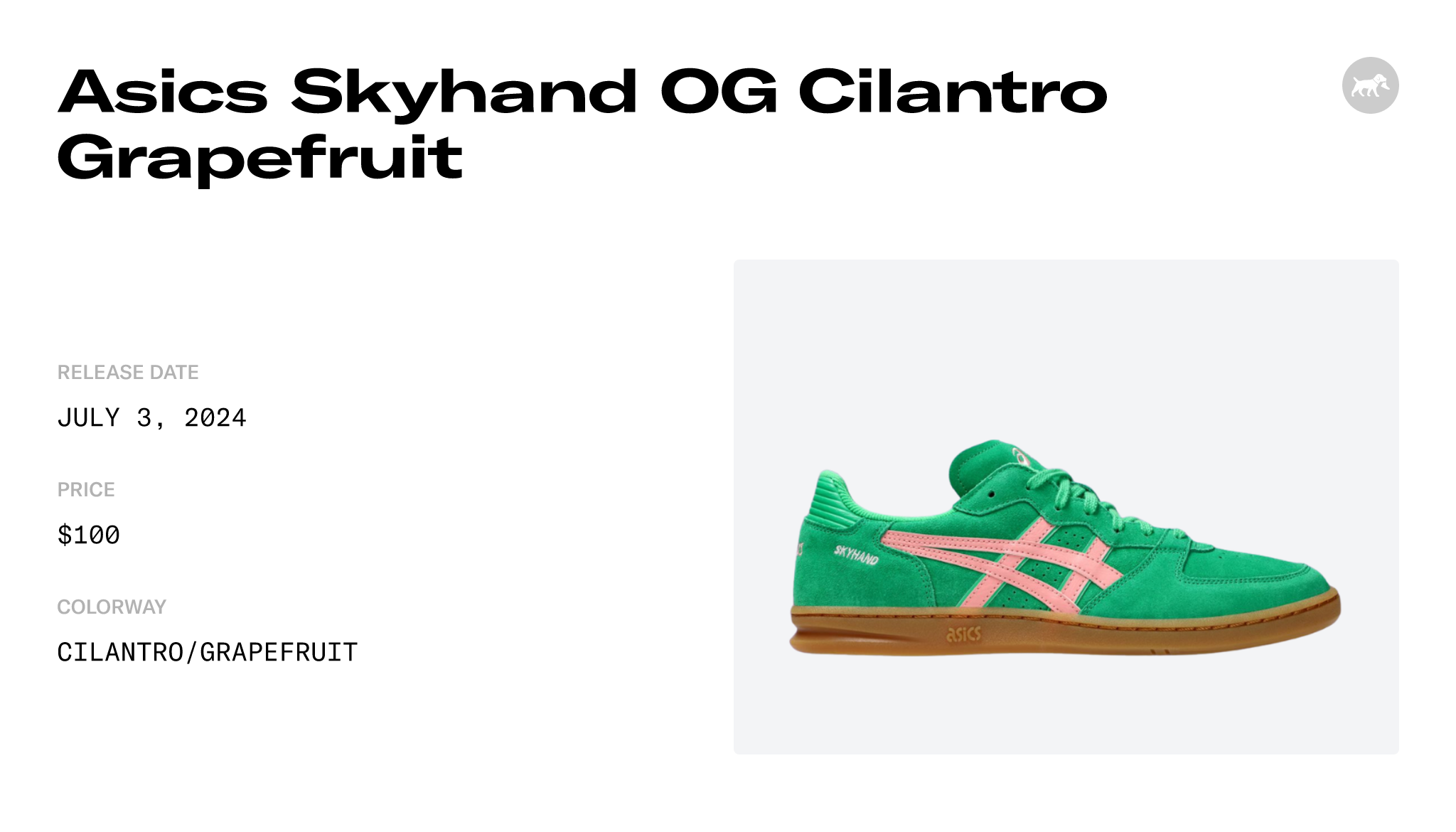 Asics Skyhand OG Cilantro Grapefruit - 1203A452-300