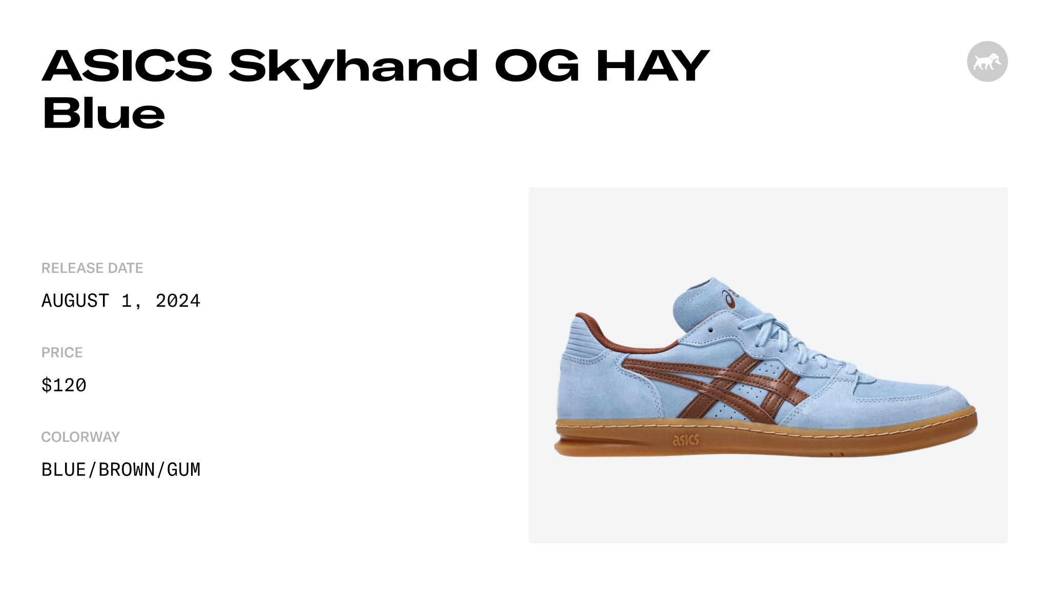 ASICS Skyhand OG HAY Blue - 1203A563-400 Raffles & Where to Buy