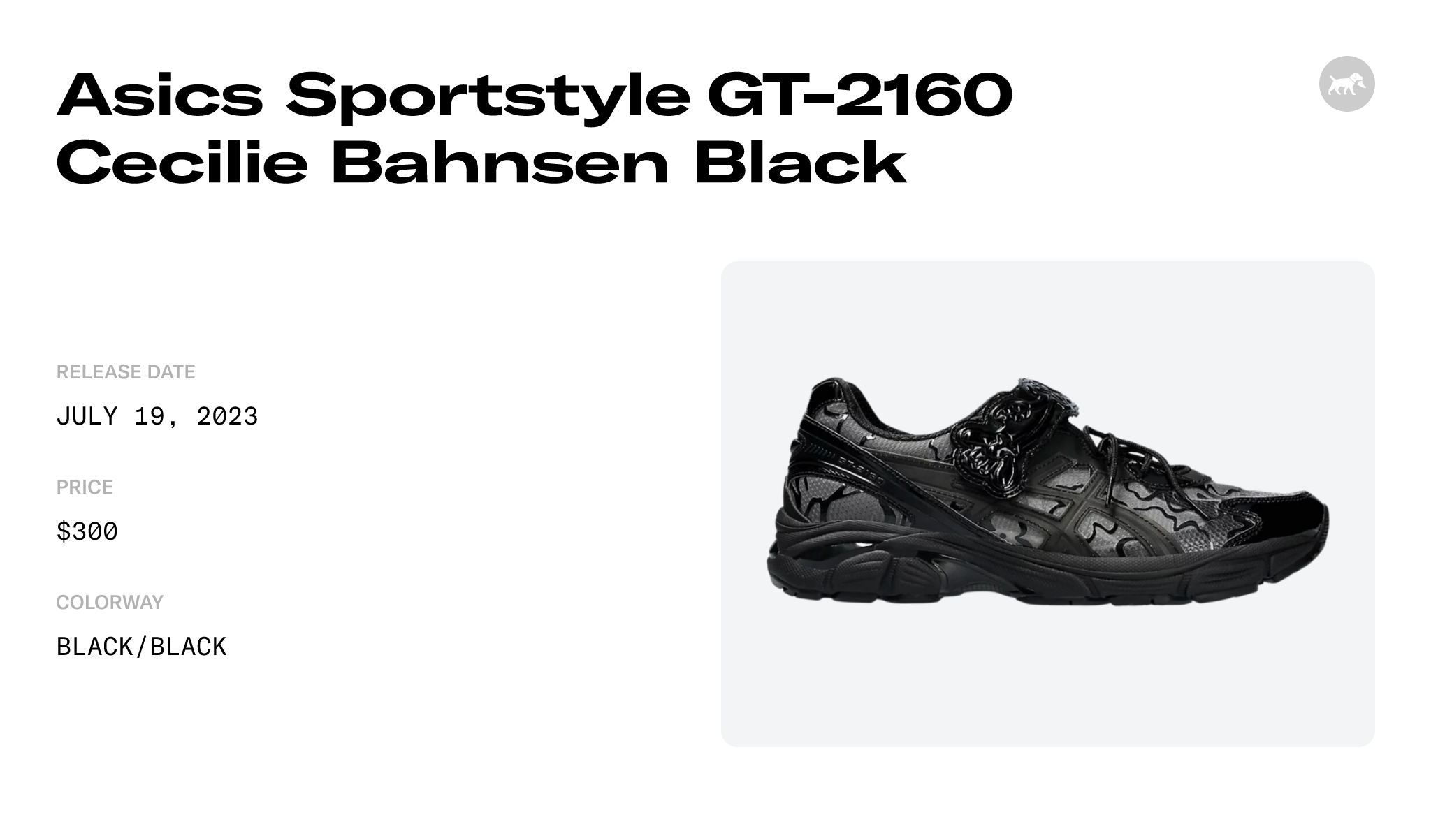 Asics Sportstyle GT-2160 Cecilie Bahnsen Black - 1203A321-001