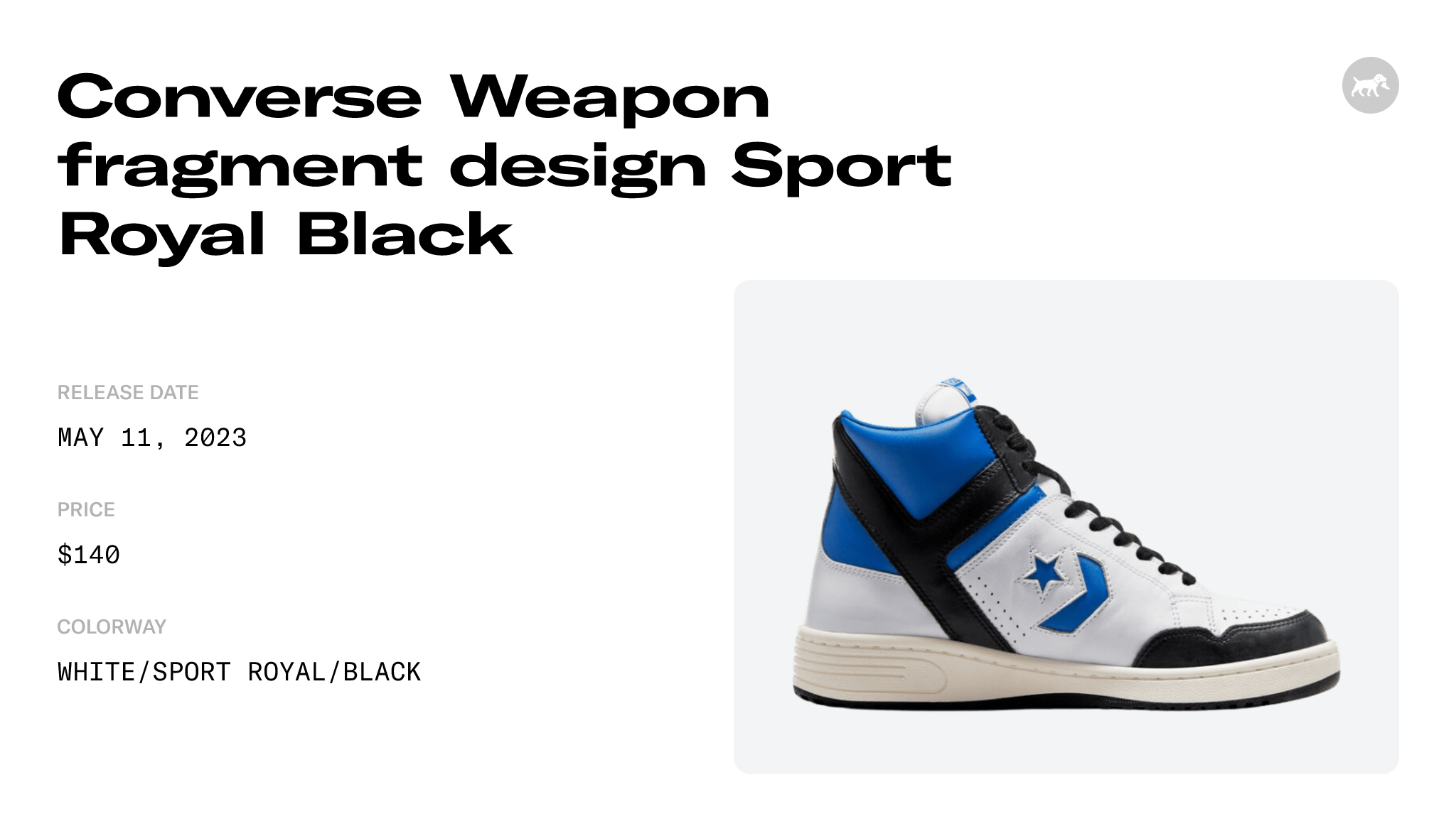 Converse Weapon fragment design Sport Royal Black - A06083C-102