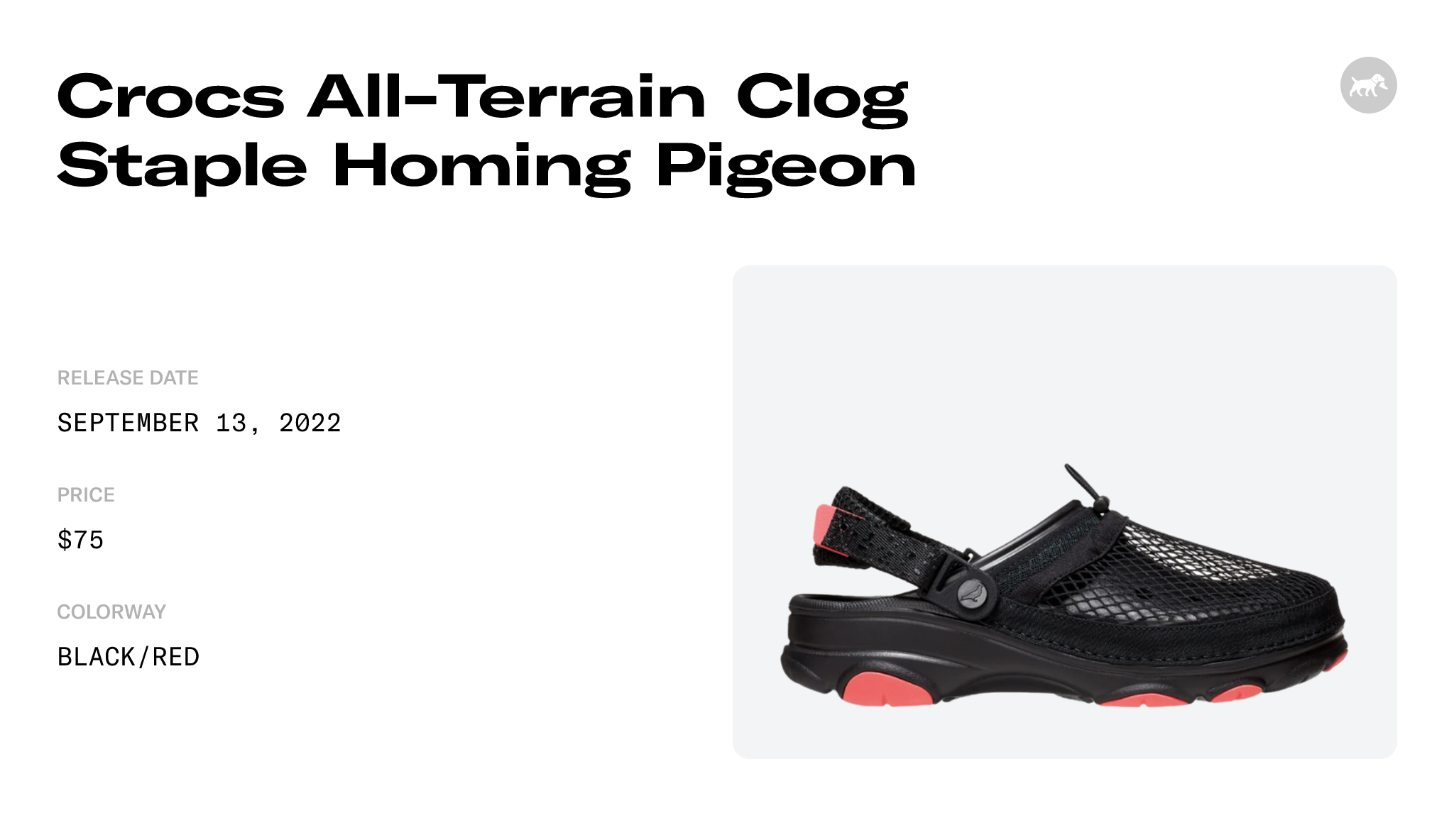 Crocs All-Terrain Clog Staple Homing Pigeon - 208113-001 Raffles
