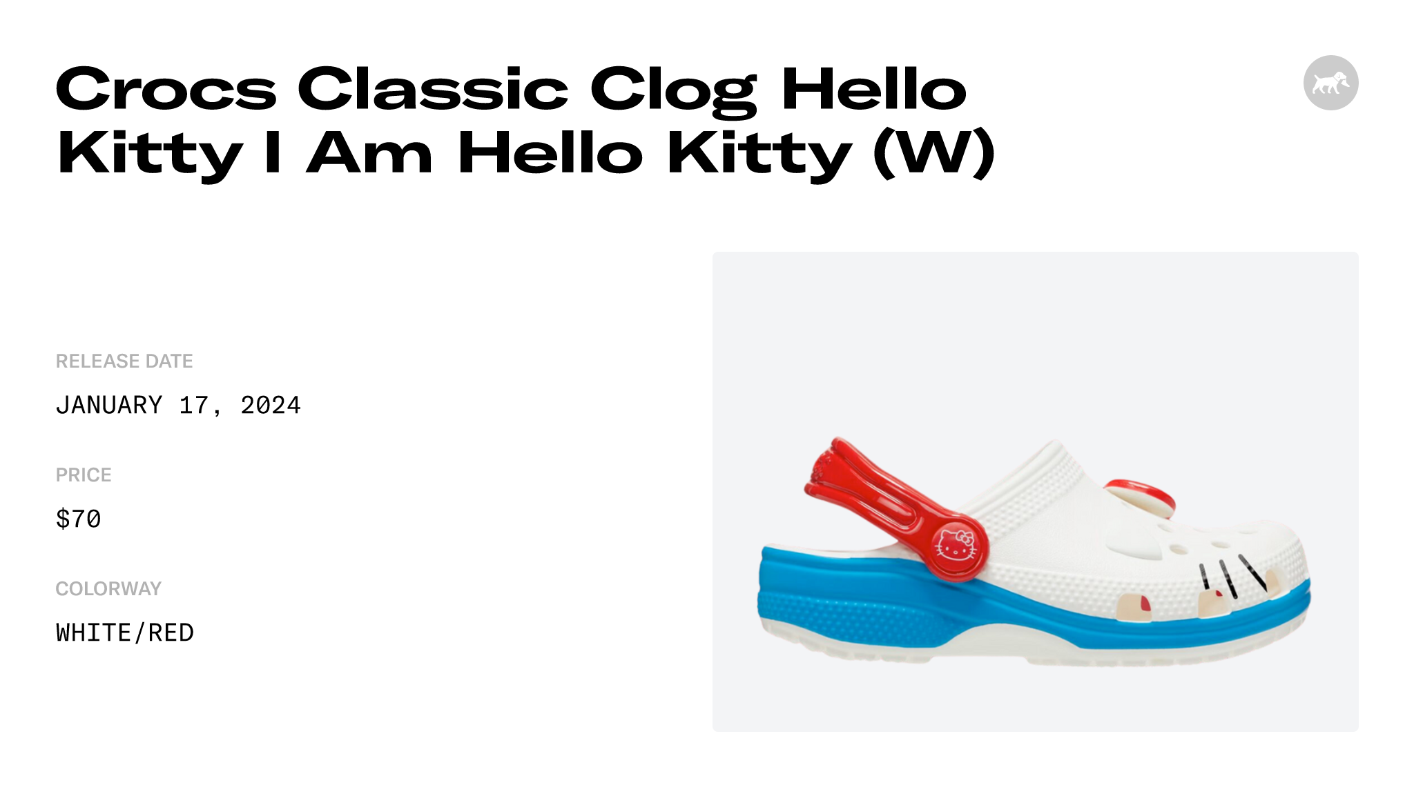 Crocs Classic Clog Hello Kitty I Am Hello Kitty (W) - 209438-100