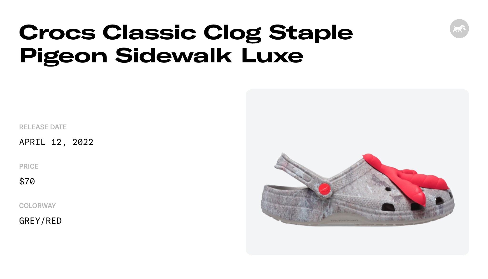 Crocs Classic Clog Staple Pigeon Sidewalk Luxe Raffles and