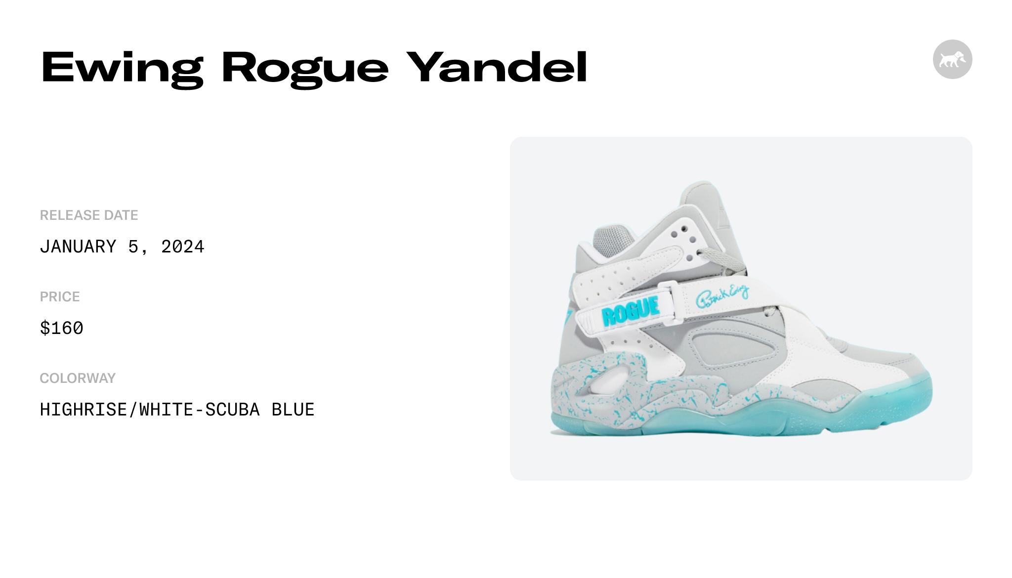 Grey & Scuba ROGUE x YANDEL Sneaker – Ewing Athletics