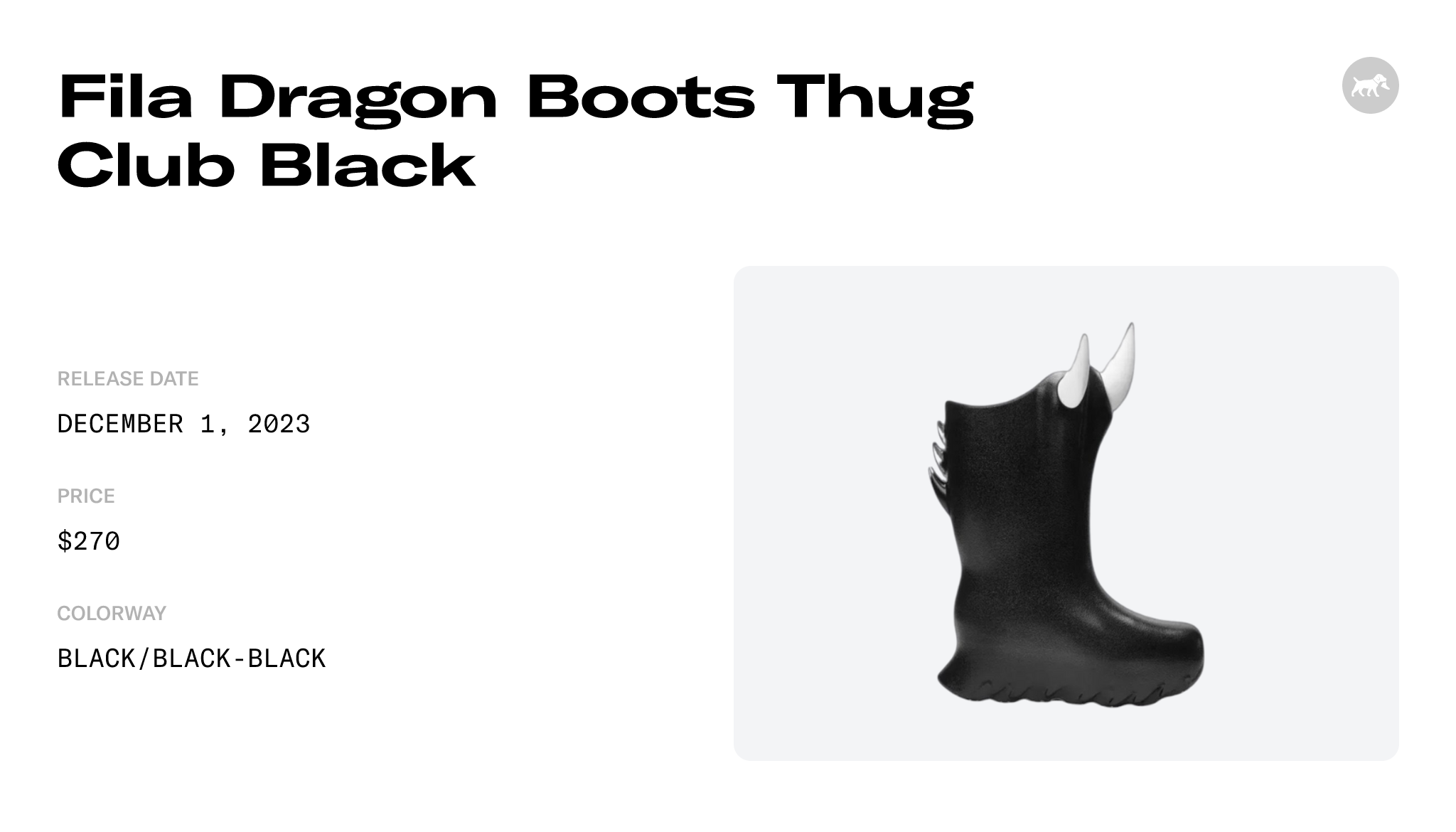 Fila Dragon Boots Thug Club Black - 1HM02245G-001 Raffles and ...
