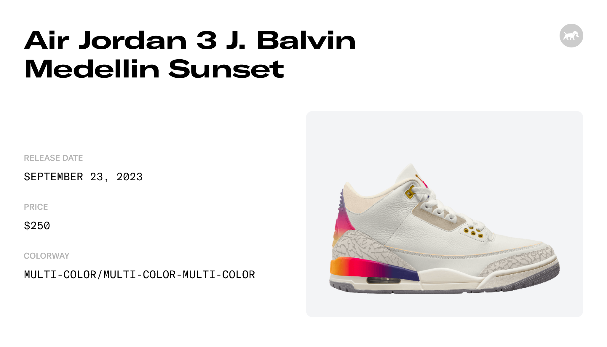 J Balvin Air Jordan 3 FN0344-901 Release Date