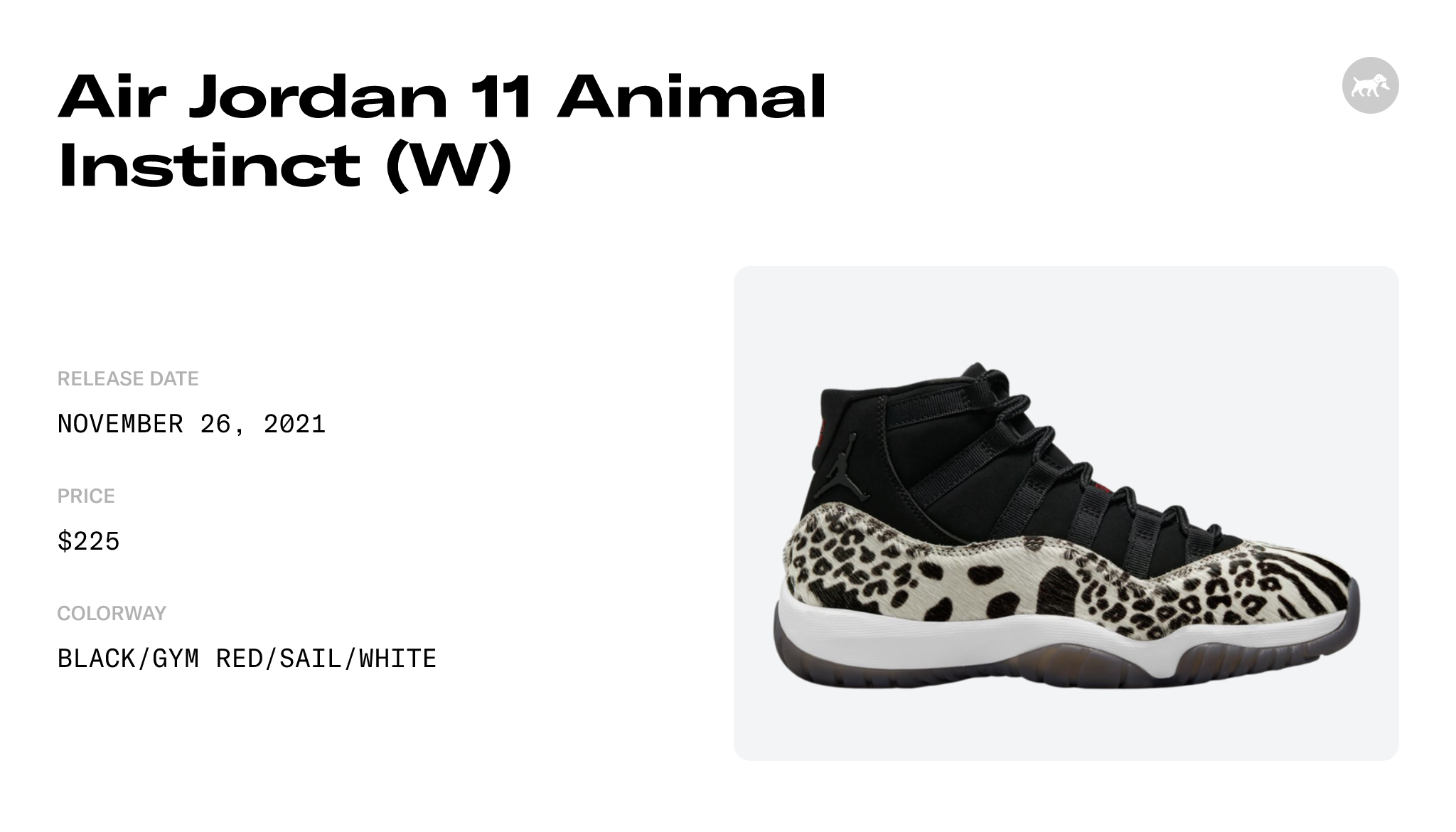Air Jordan 11 Animal Instincts AR0715-010 Release Date