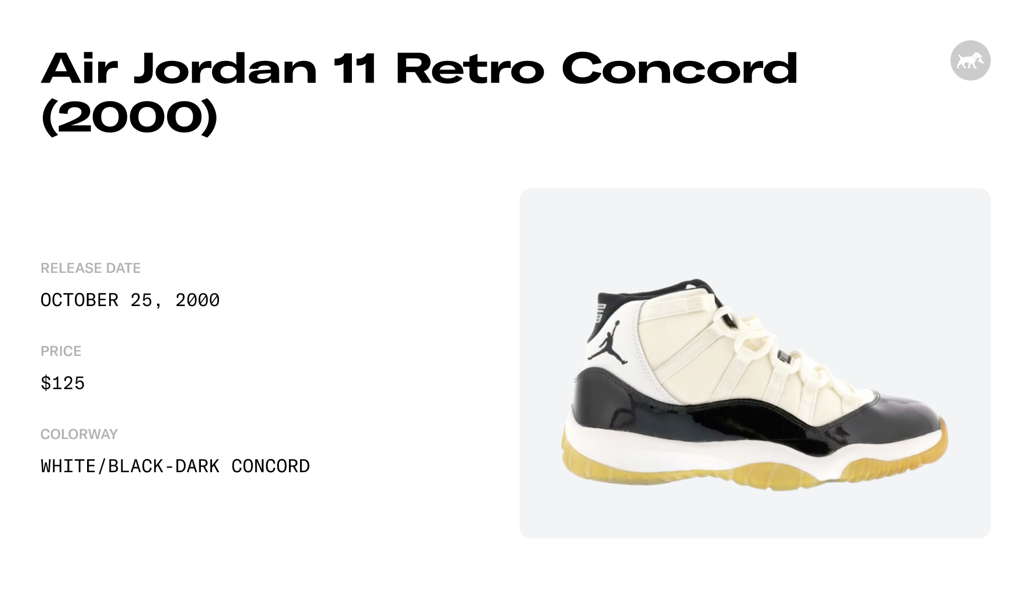 Air Jordan 11 Retro Concord (2000) - 136046-101 Raffles and Release Date
