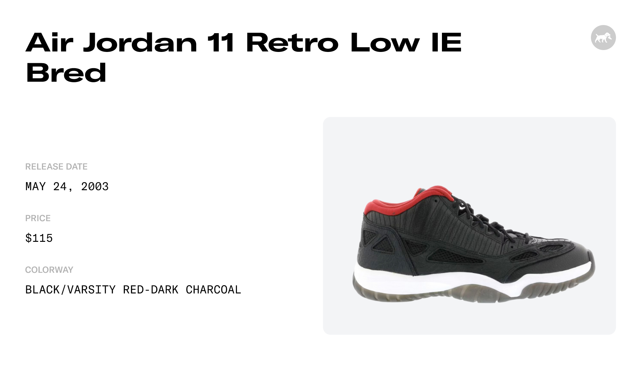 Air Jordan 11 Retro Low IE Bred - 306008-061 Raffles and Release Date