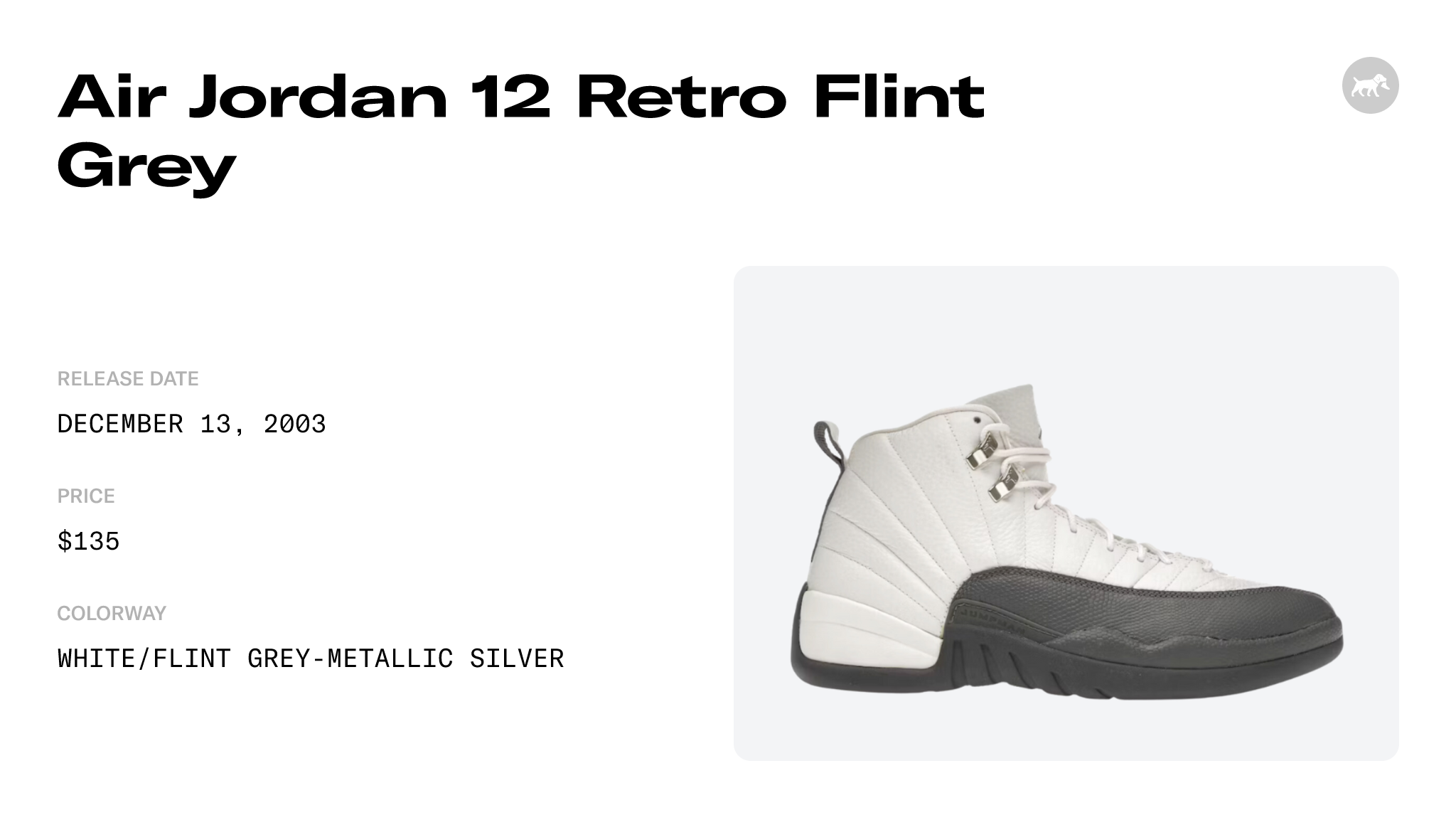 Jordan 12 flint outlet grey 2003