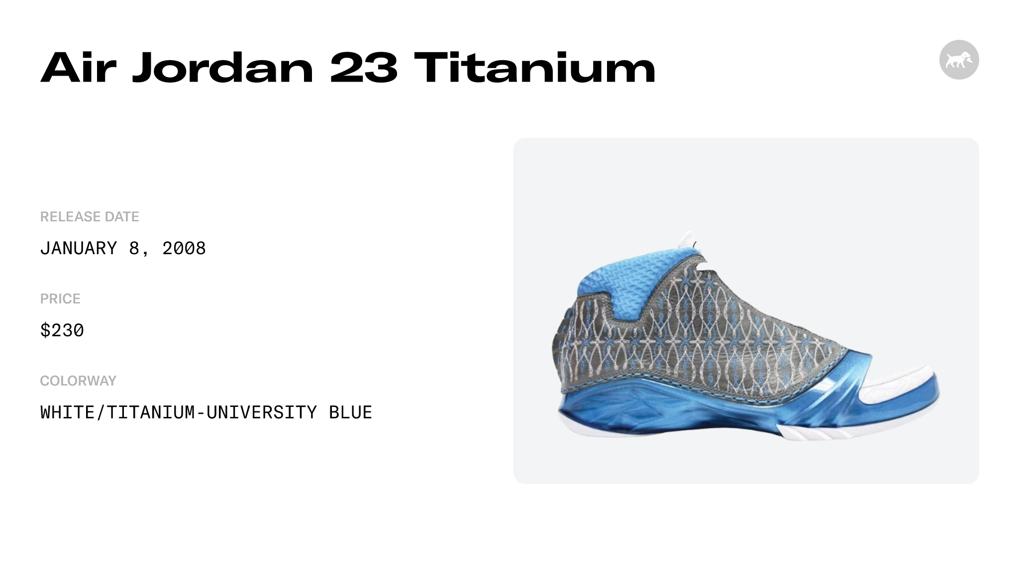 Jordan hotsell 23 titanium