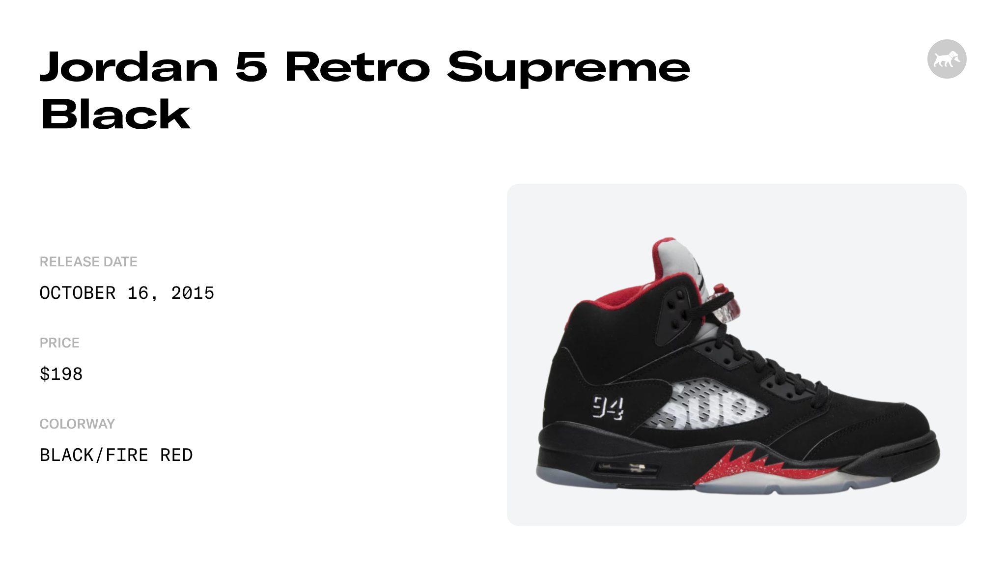 Black Supreme Jordan 5
